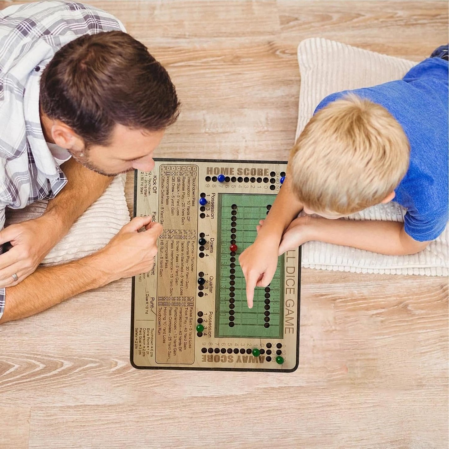 Wooden Football Dice Board Game – Family Soccer Tabletop Game