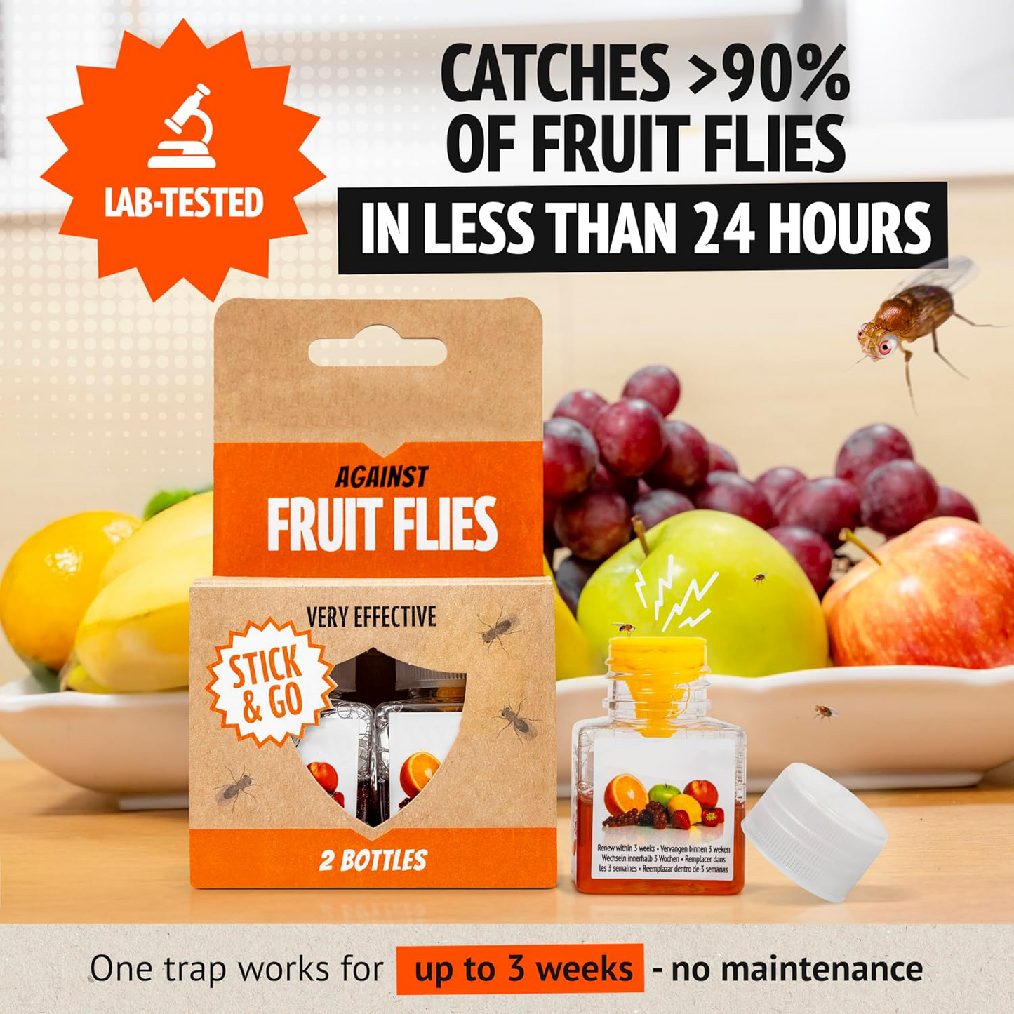 Fruit Fly Trap – Long-Lasting, Safe & Effective Kitchen Solution