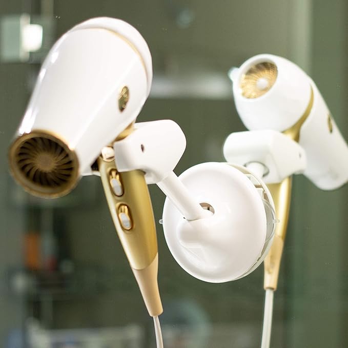 Adjustable Hair Dryer Holder – Hands-Free Drying with Fully Adjustable Arm and Mount Options