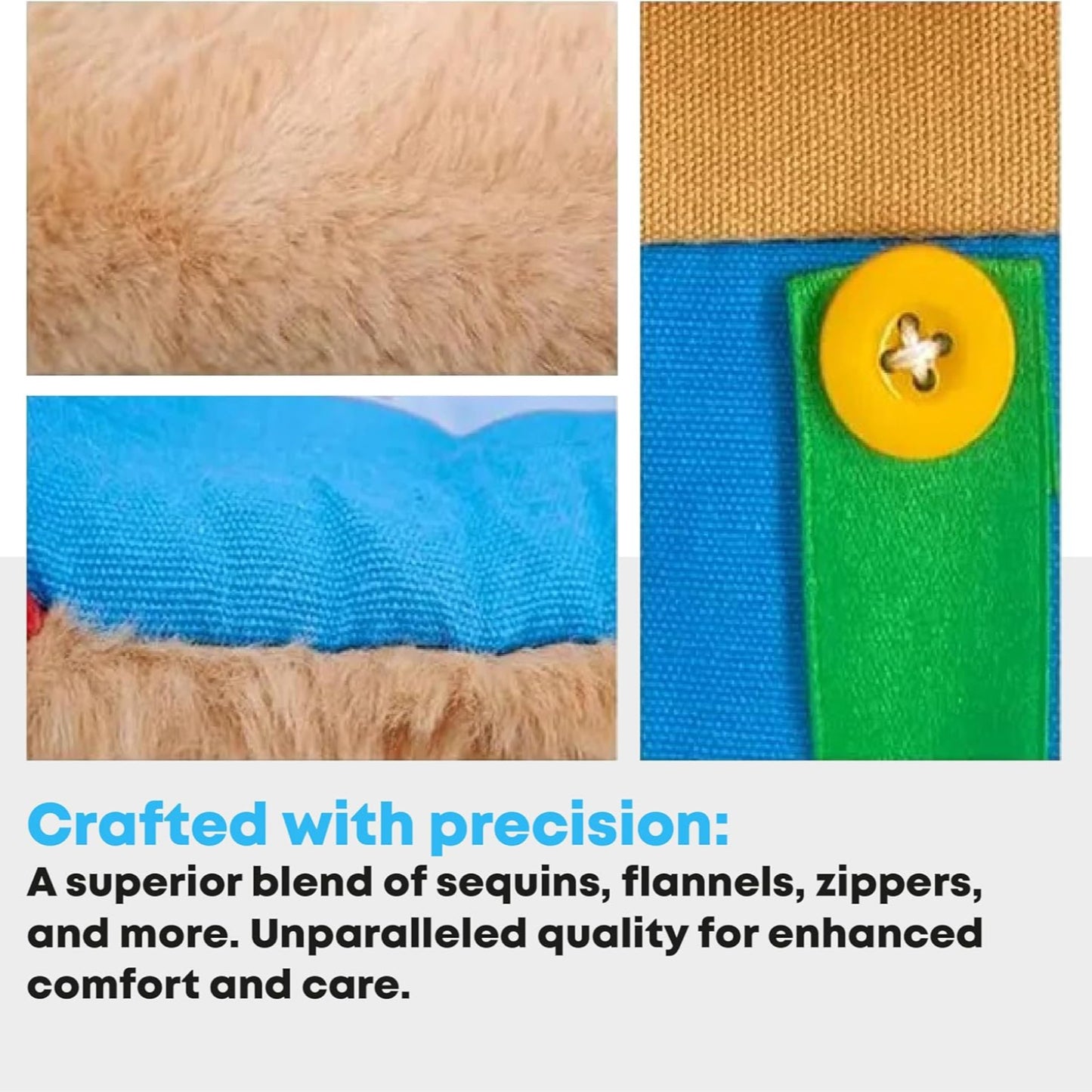 Fidget Blanket for Elderly – Dementia, Alzheimer's, and Autism Sensory Blanket for Anxiety Relief