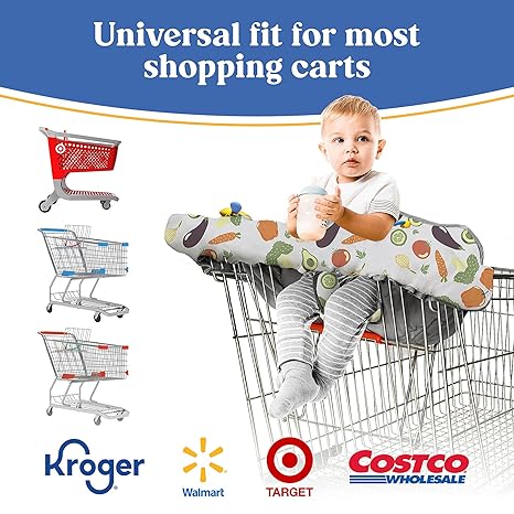 Baby Shopping Cart Cover & High Chair Cover – 100% Cotton, Multi-Functional Seat Protector | Comfortable, Hygienic, and Convenient