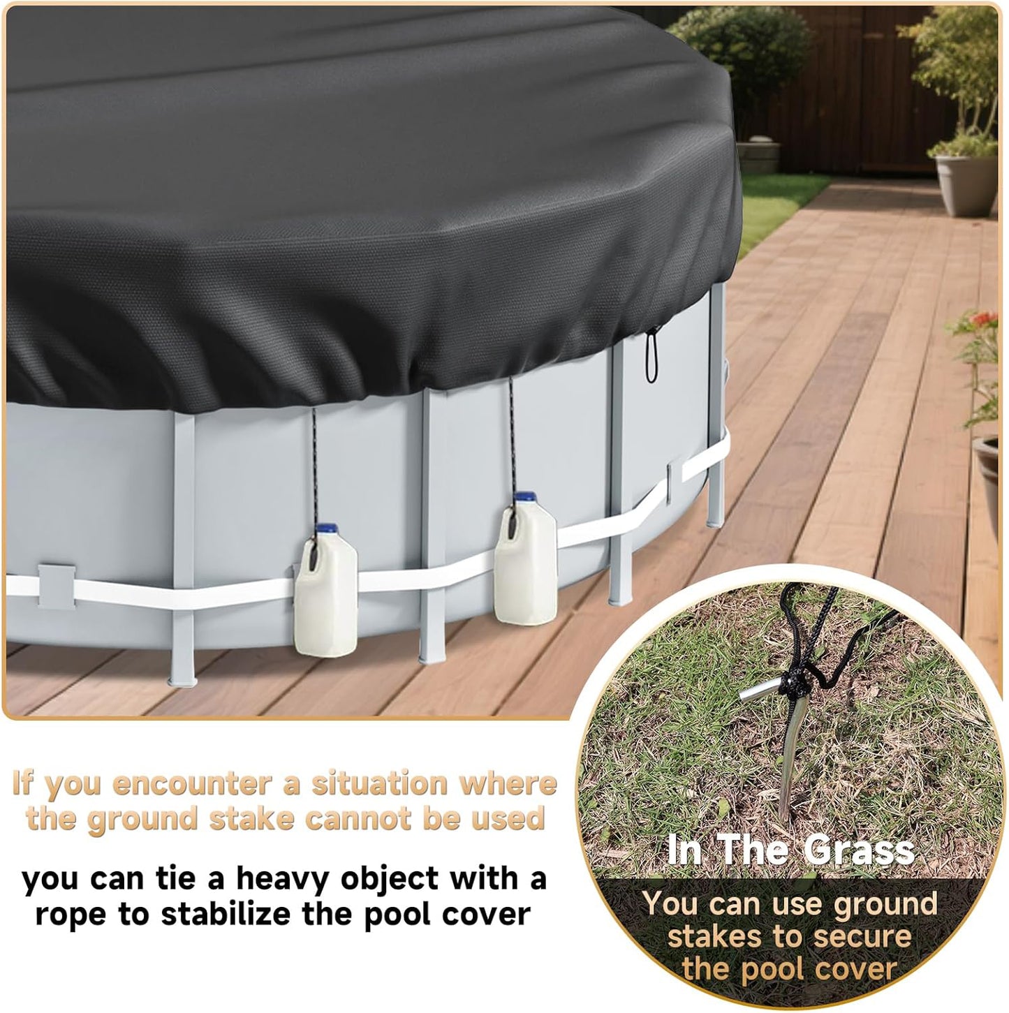 18FT Round Pool Cover – Solar Pool Cover for Above Ground Pools