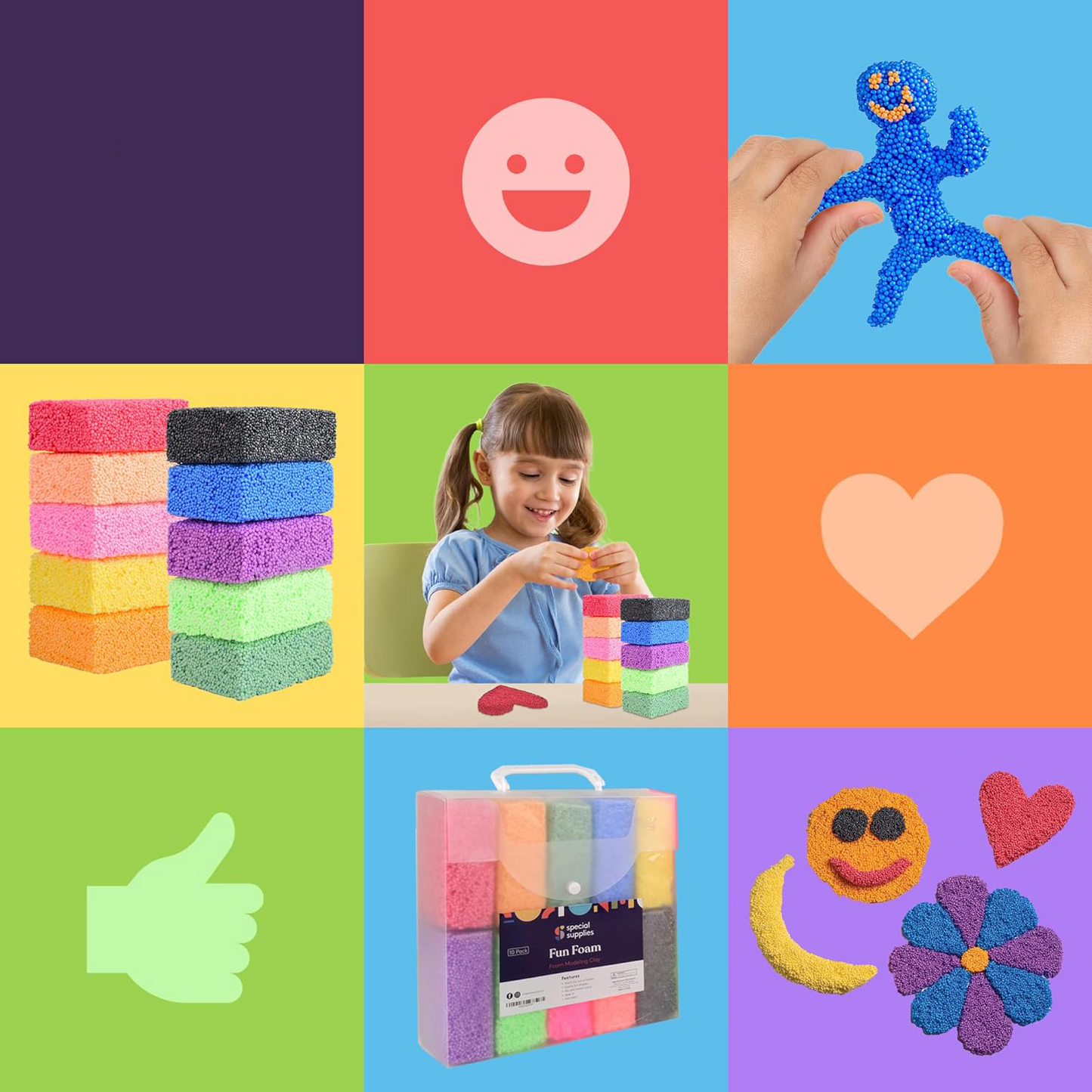 Foam Modeling Beads Play Set – Fun & Educational DIY Clay Toys for Kids