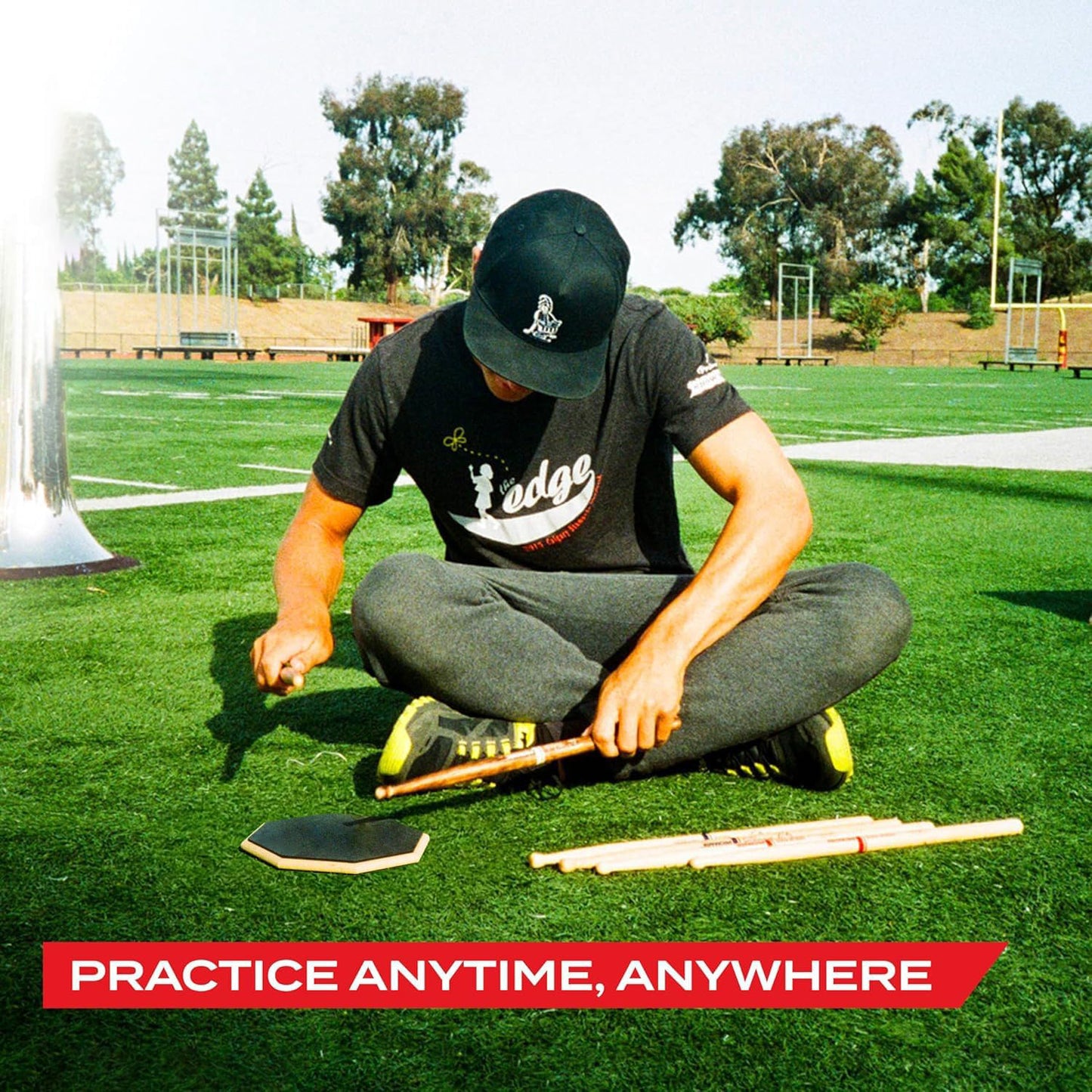 Drum Practice Pad – Portable Drum Pad for Drummers | Rubber Surface