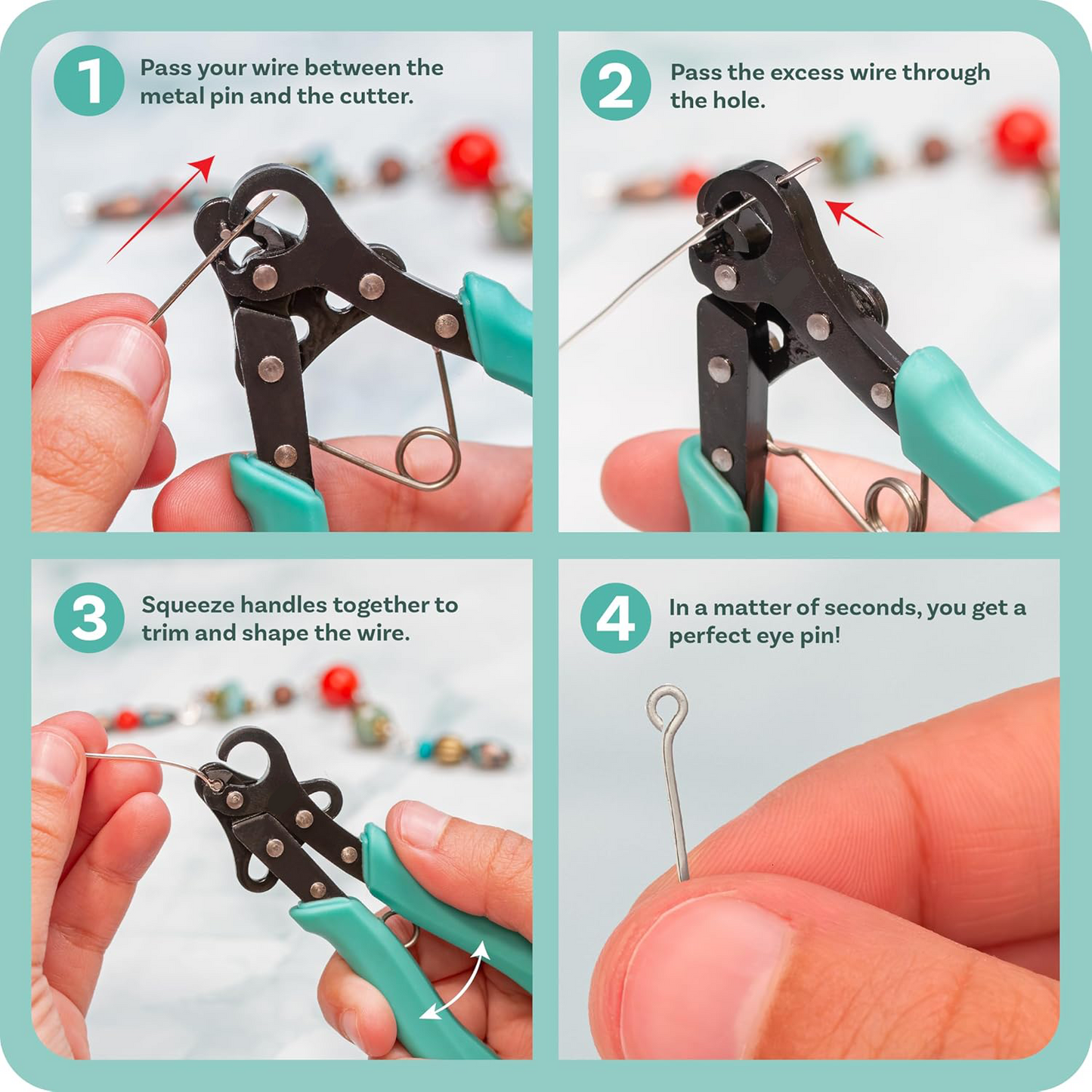 One-Step Looping Pliers – Create & Trim Perfect 1.5mm Jewelry Loops with Ease