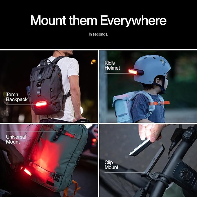 Smart Wireless LED Bike Lights – Front, Rear, Turn & Brake Compatible with App Control