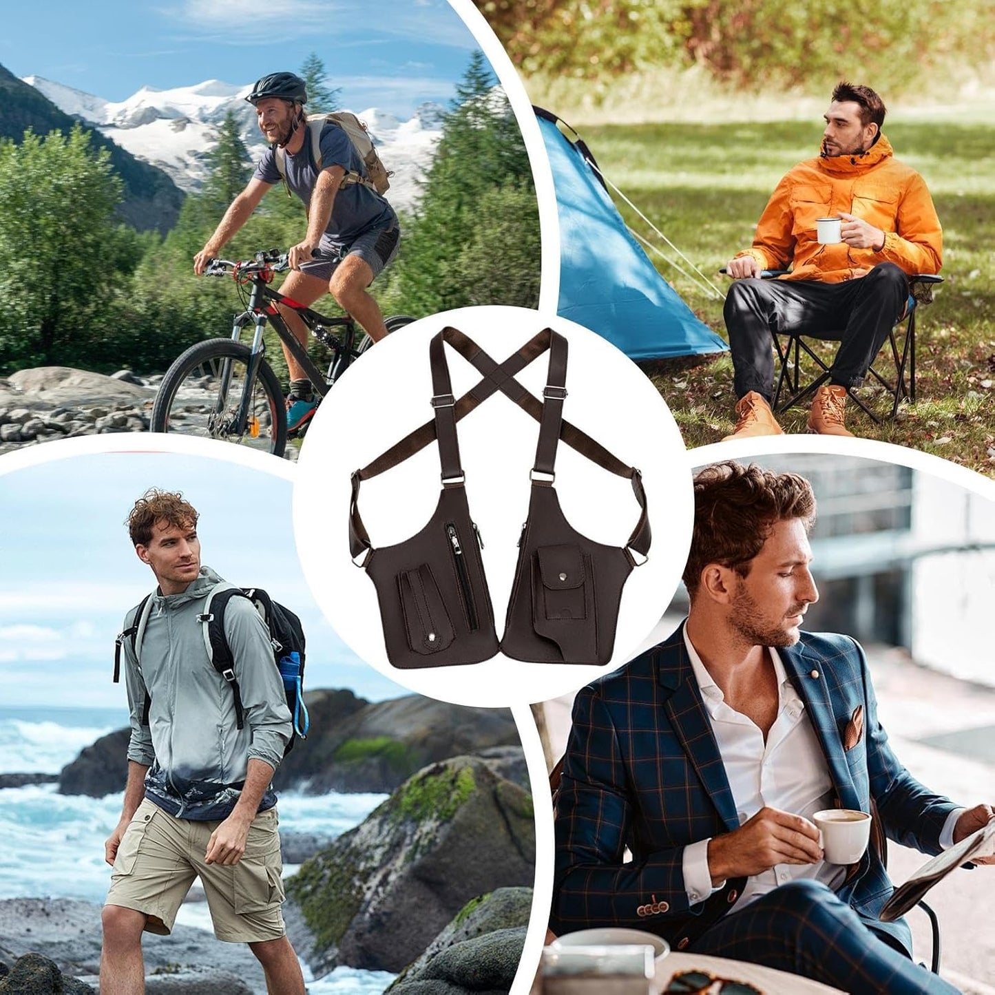 Multi-Pocket Anti-Theft Tactical Leather Backpack – Stylish, Secure & Practical