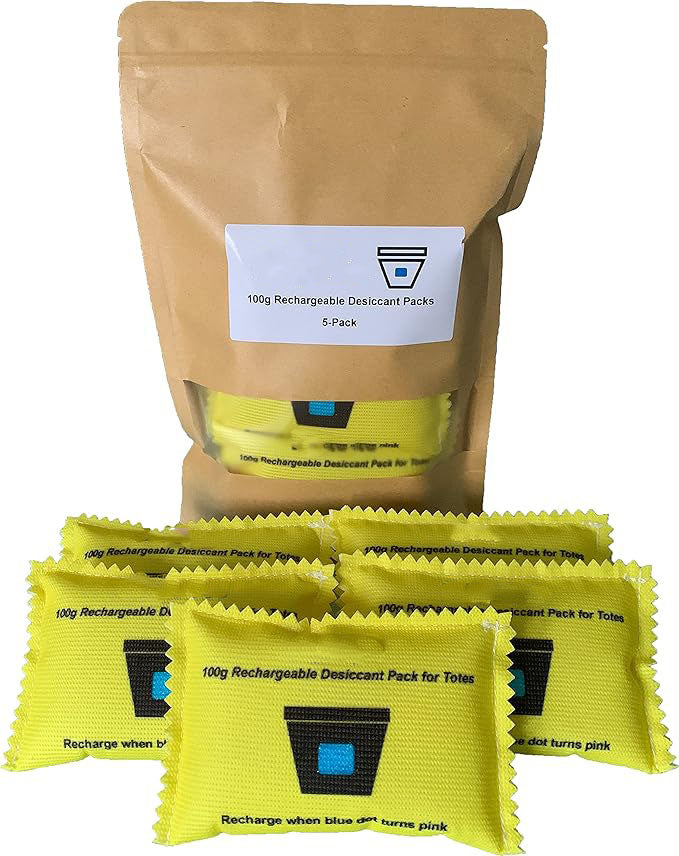 100g Rechargeable Desiccant Bag – Moisture Absorbing Pouch | Silica Gel Dehumidifier for Storage Boxes, Luggage & More