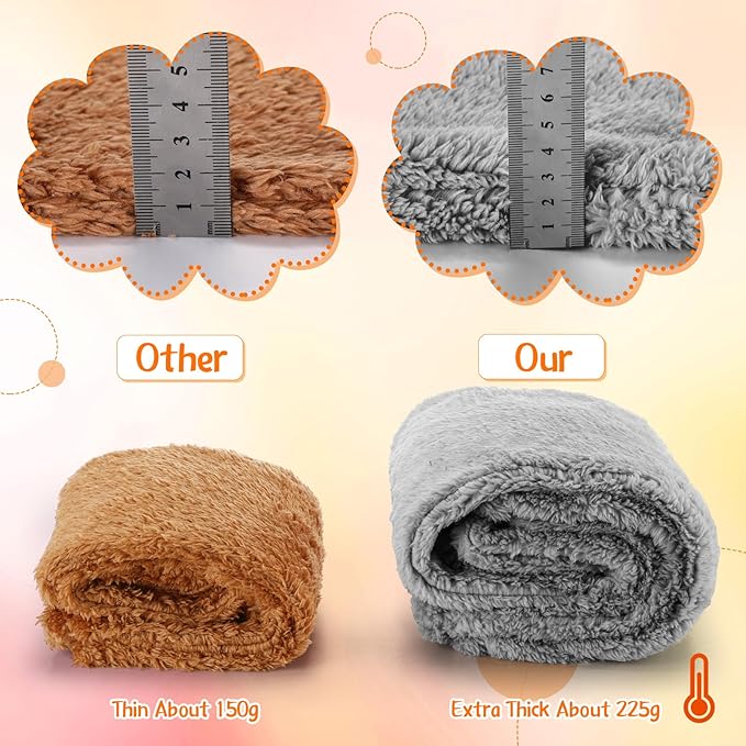 2 Pairs of Fuzzy Over-the-Knee Warm Socks for Women – Winter Plush Leg Warmers