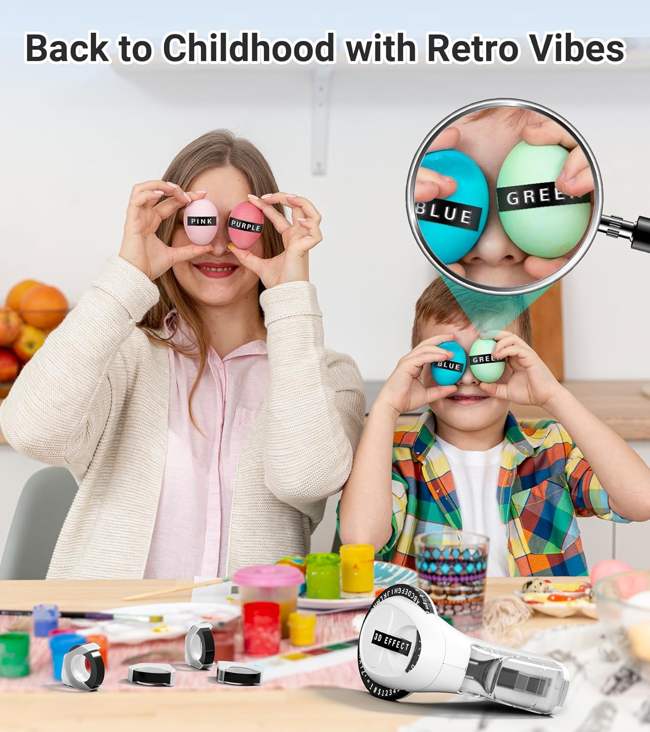 Vintage 3D Embossing Label Maker – 10 Tapes