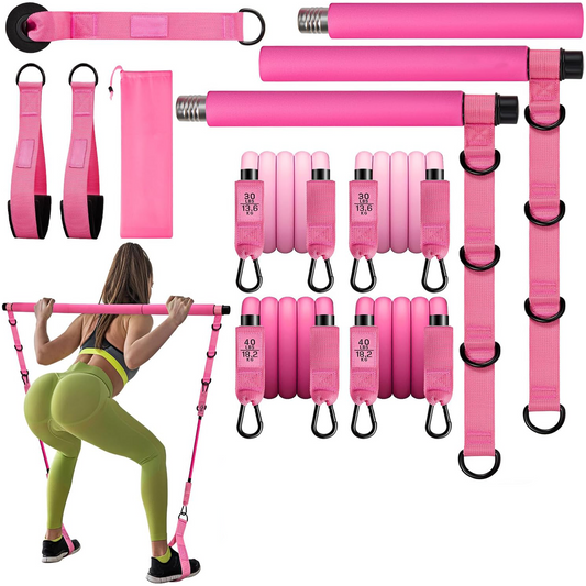 Pilates Bar Kit with Resistance Bands – Full-Body Workout Anywhere