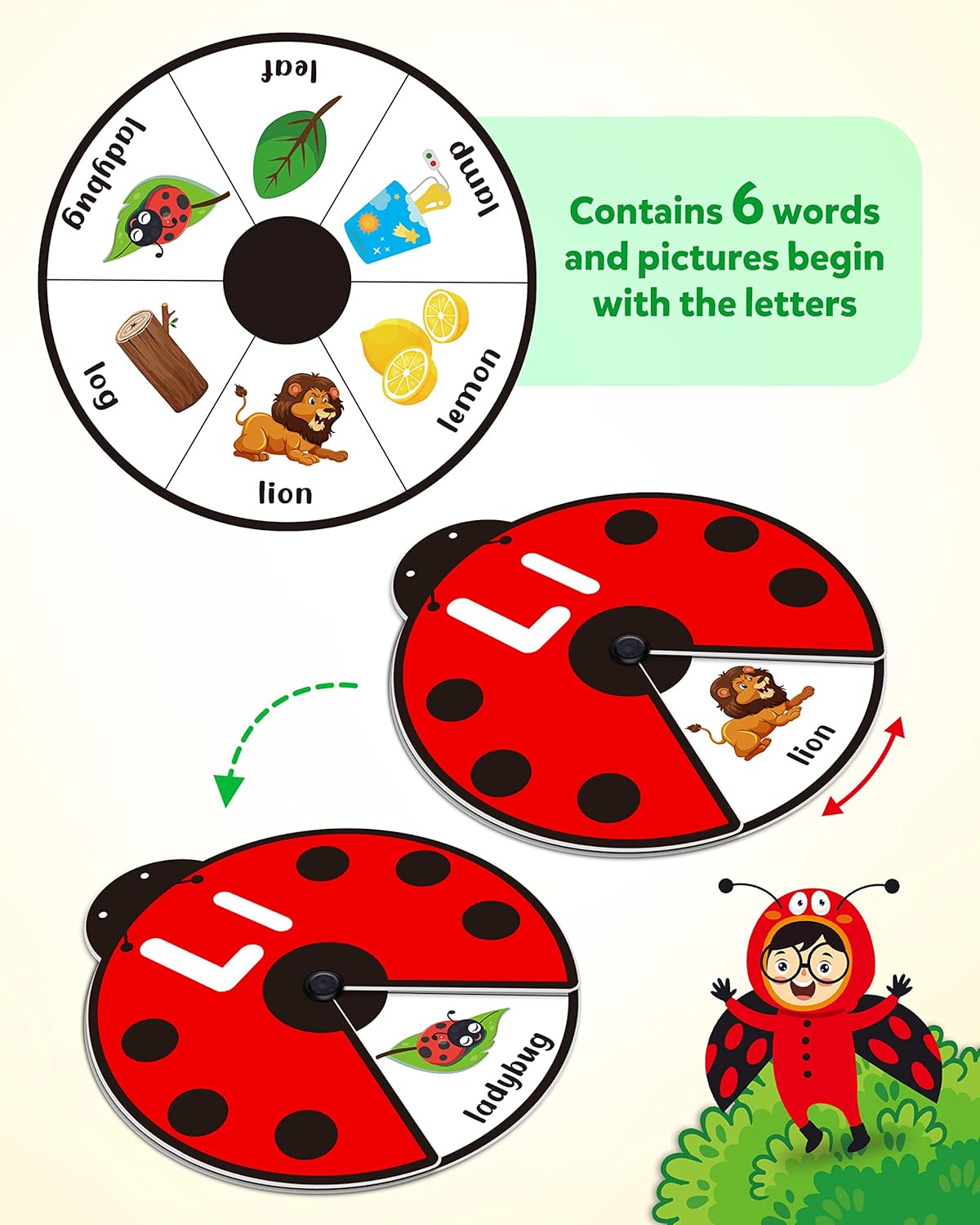 Montessori Alphabet & Number Learning Toy – Ladybug Game