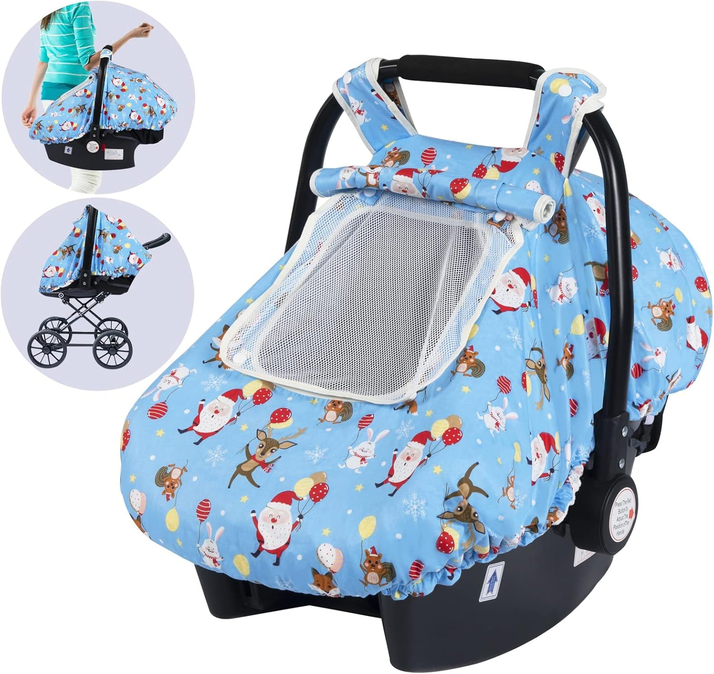 Universal Baby Car Seat Cover – All-Season Comfort & Breathability (Crown Design)