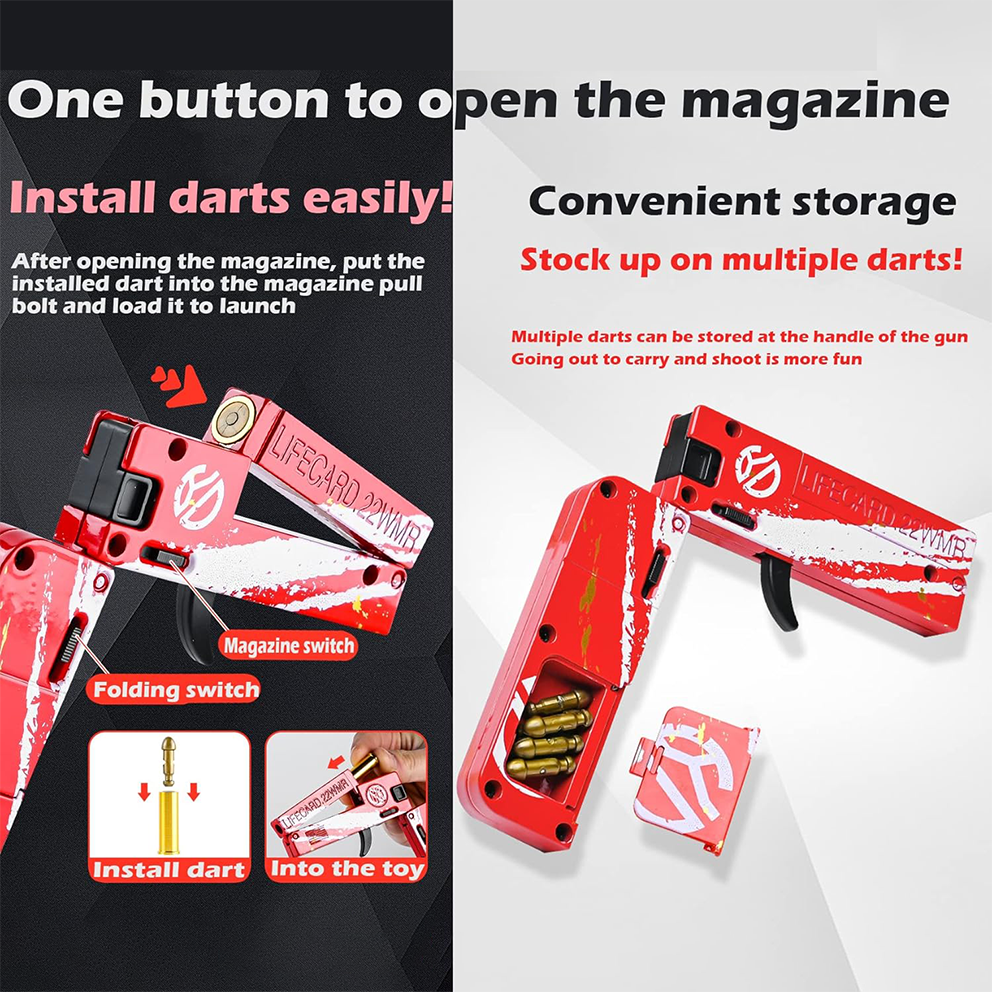 Folding Toy Gun – Transform, Aim & Fire Anywhere!