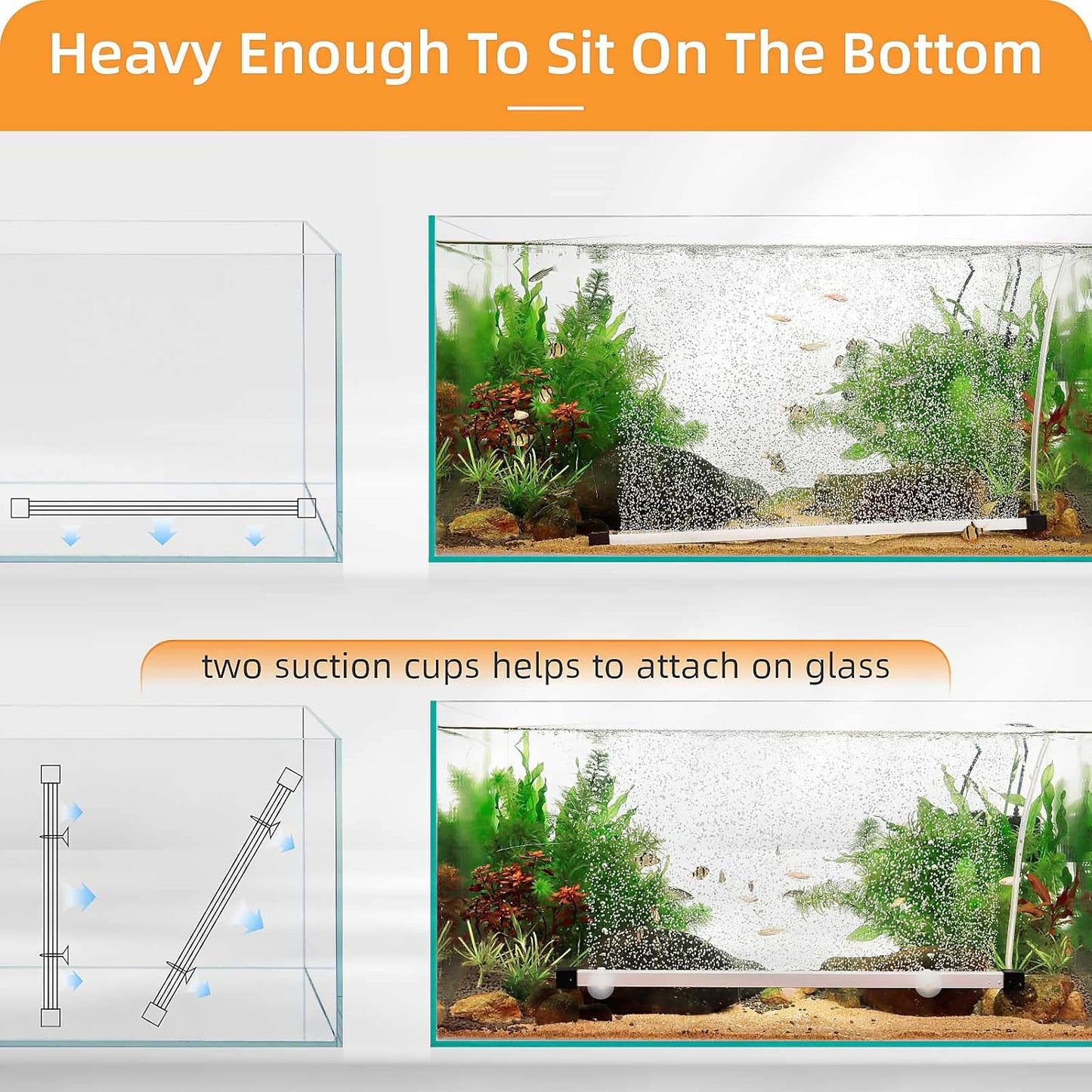 Aquarium Bubble Bar – Nano Bubble Wall for Freshwater & Saltwater Aquariums