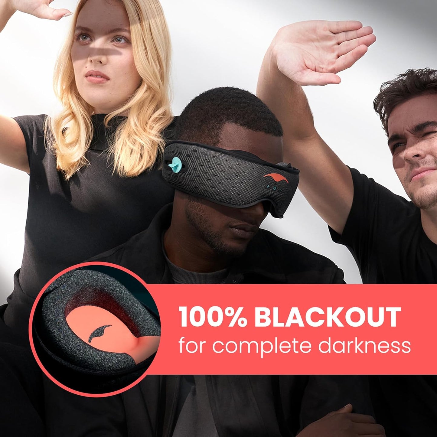 Bluetooth Sleep Mask – 100% Blackout & Side-Sleeper Friendly