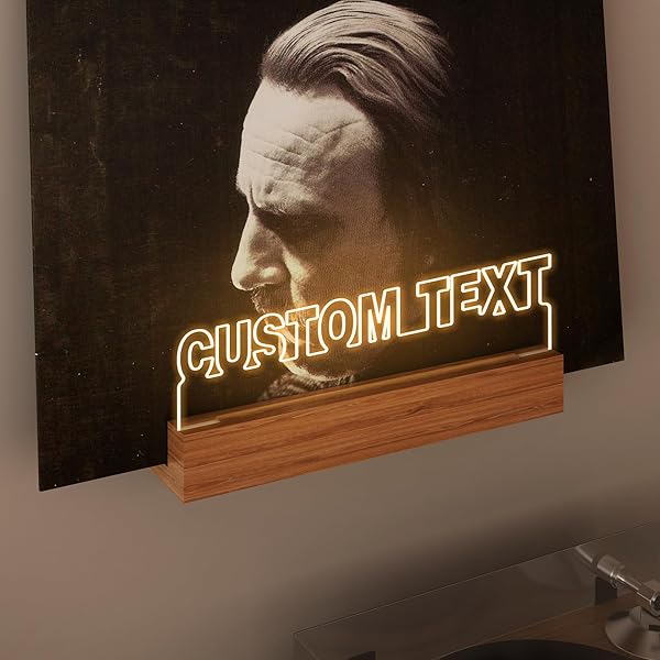 Glowing Vinyl Record Display Stand |LED Light Album Display Stand