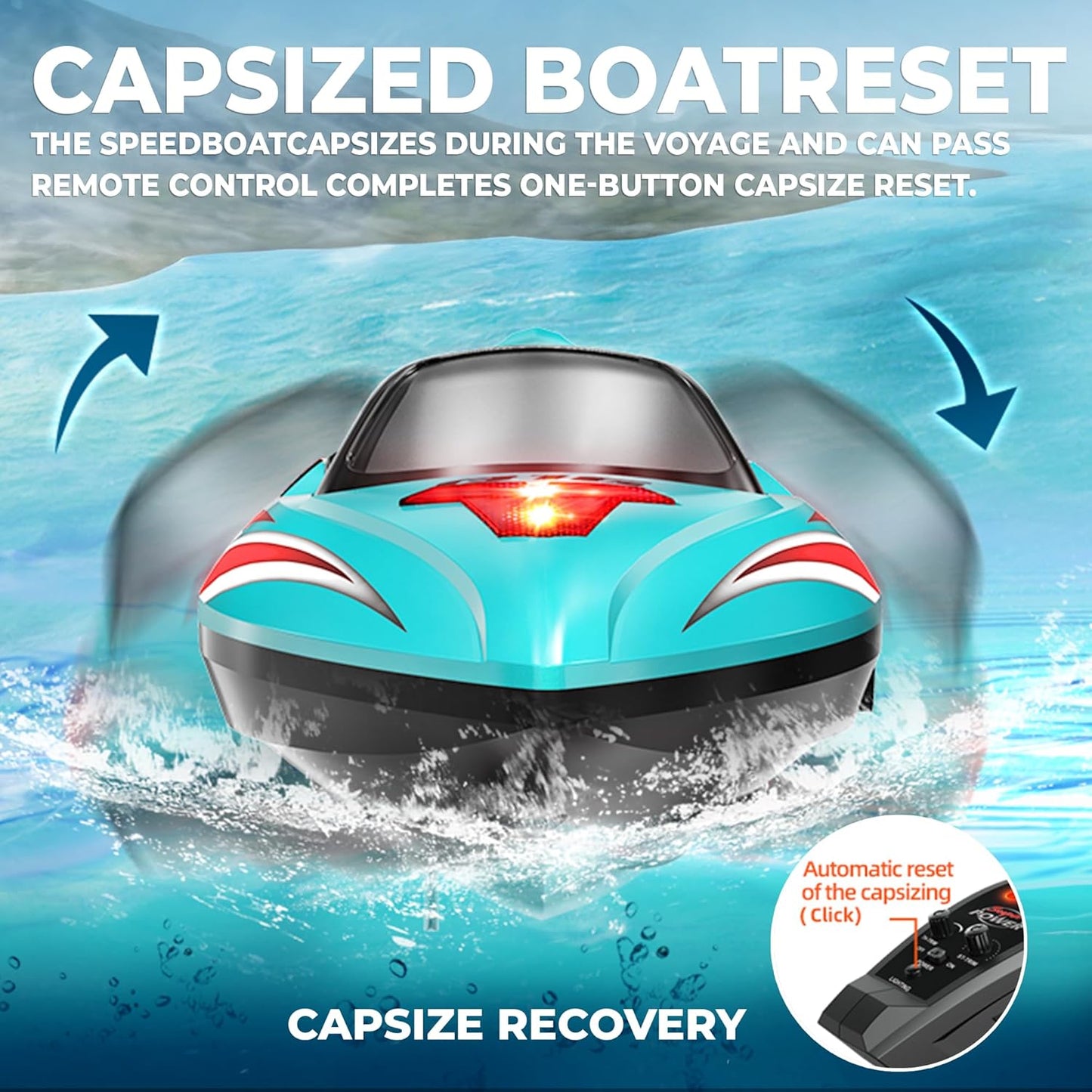 18-Inch Brushless RC Boat – High-Speed 55 KPH Lake Adventure Toy for Adults and Kids