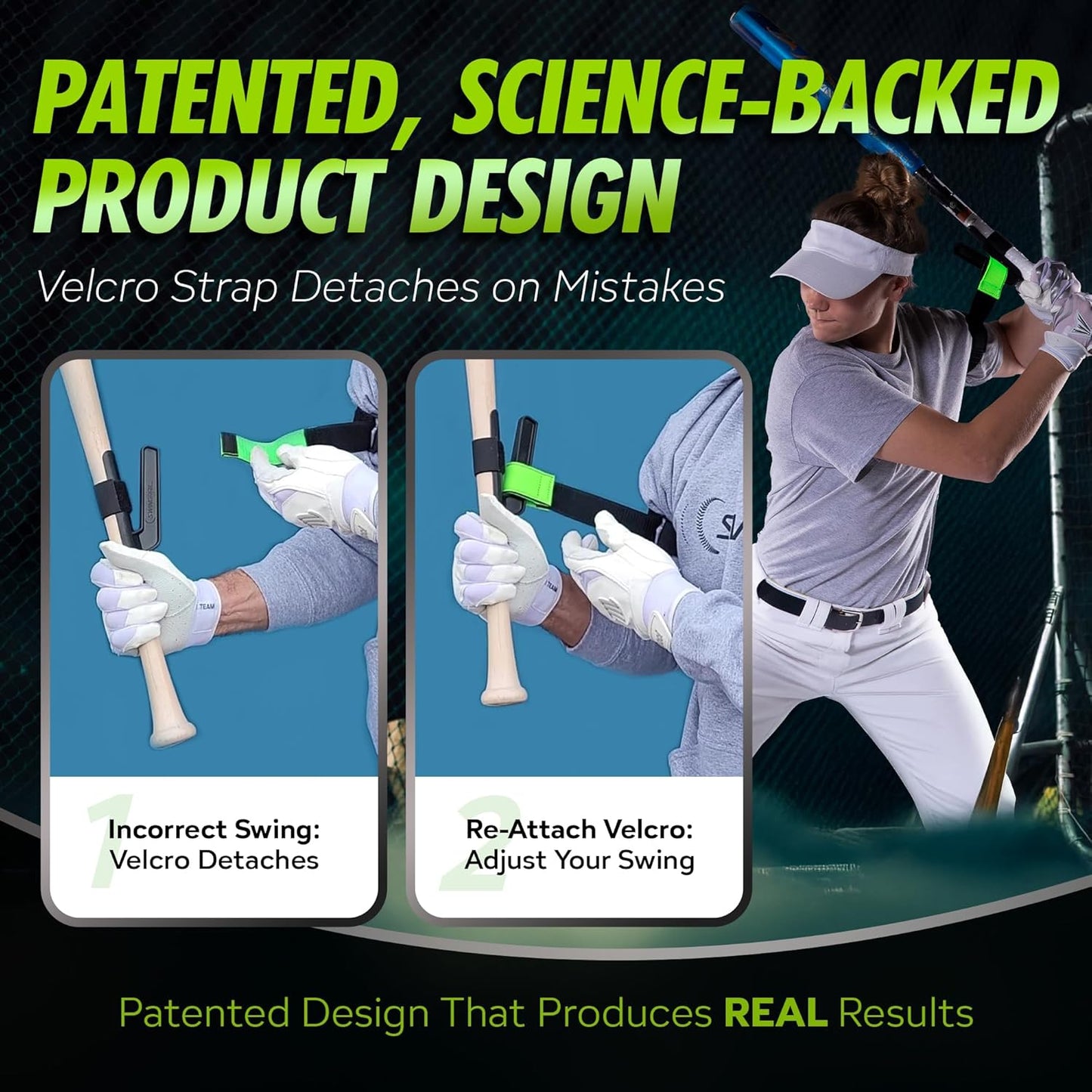 Baseball/Softball Swing Trainer – Batting Training Equipment | Improve Swing Technique & Become a Better Hitter