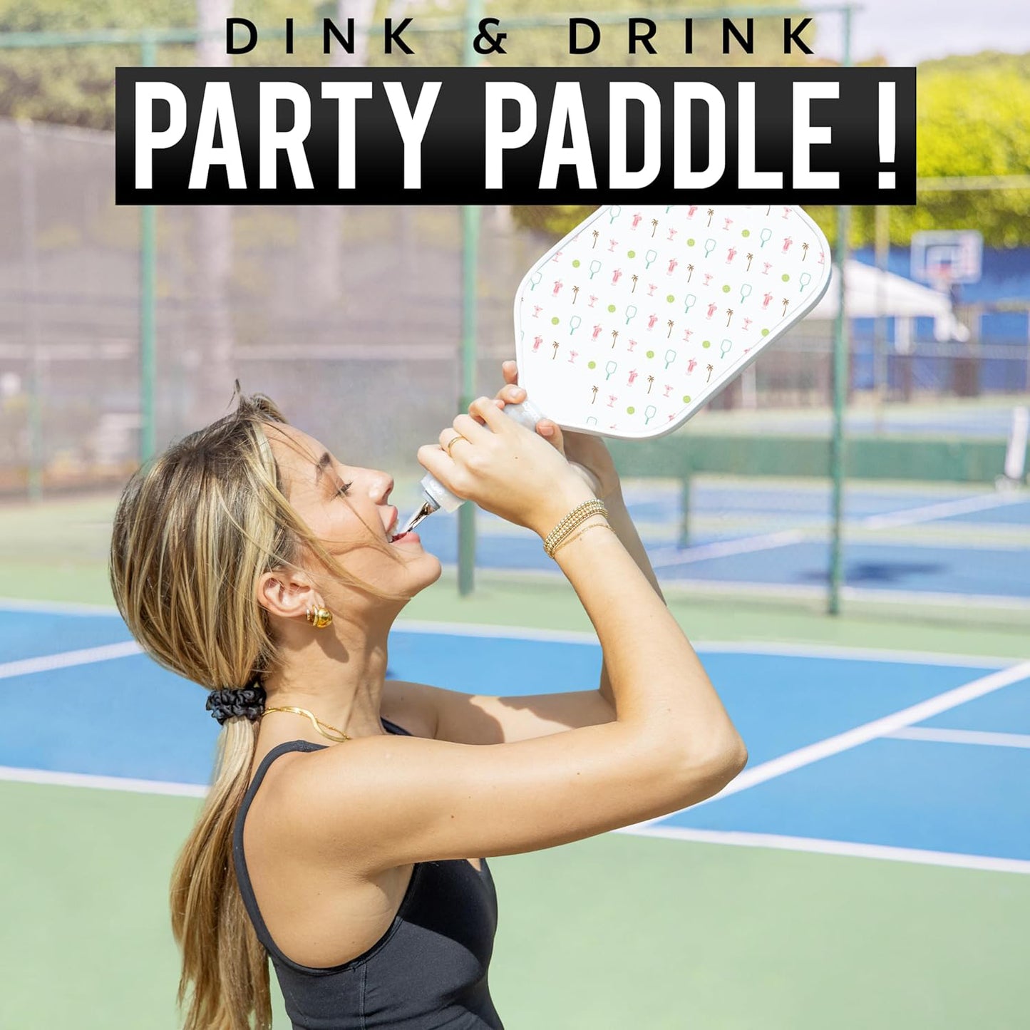 Pickleball Paddle Shaped Flask – 20oz Beverage Holder with Funnel & Spout