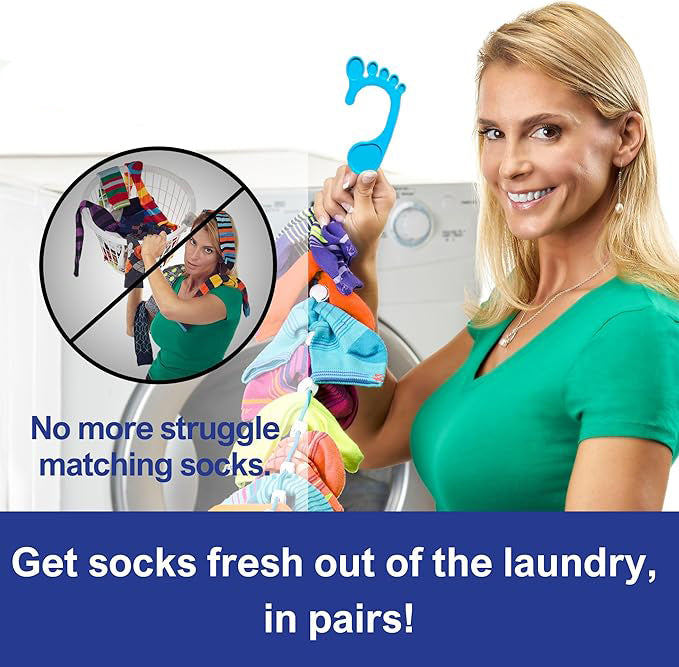 Socks Laundry Organizer – 2 Pack Sock Holder for Washing, Drying & Storage