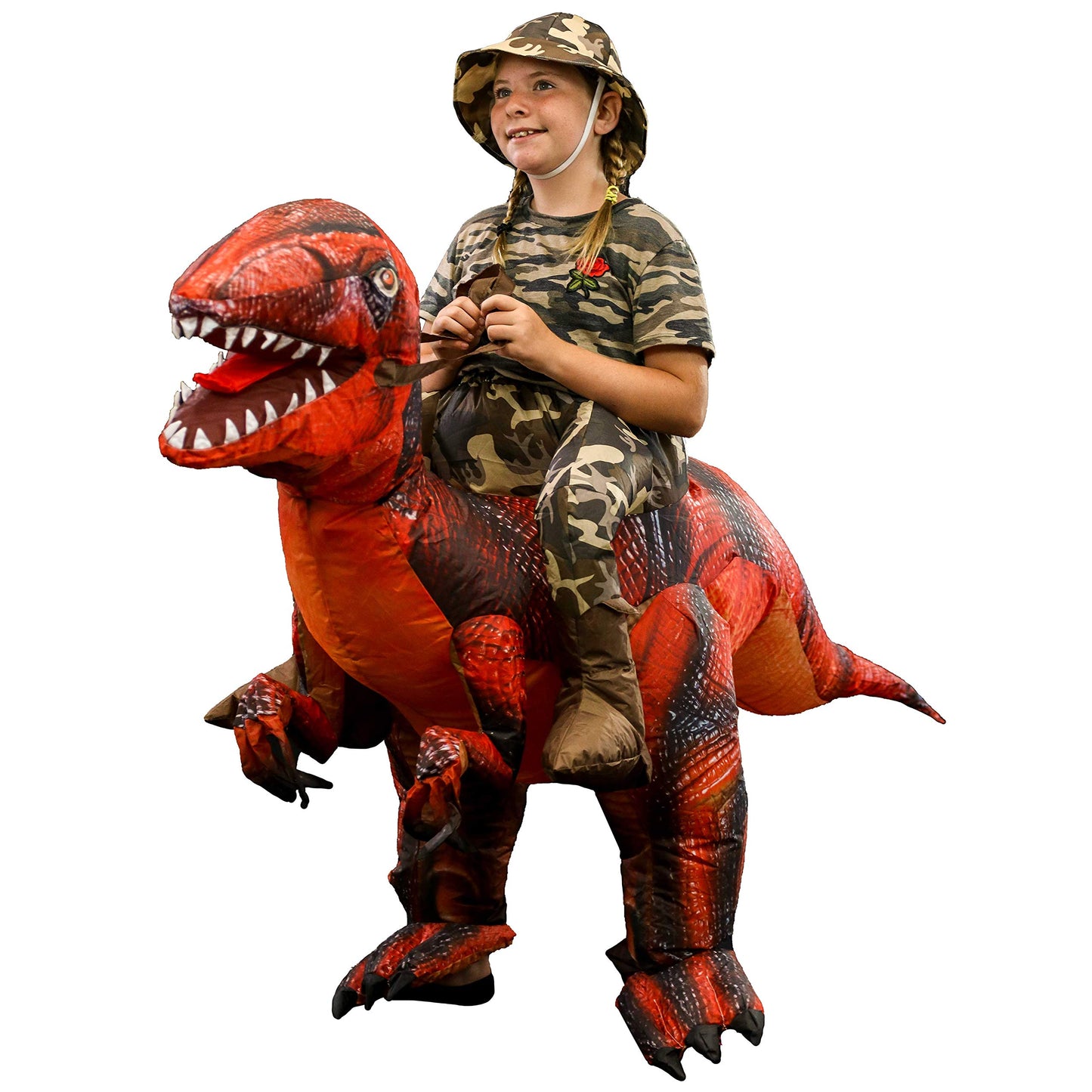 Velociraptor - Red - Ride-On Dinosaur - Costume - Child One Size