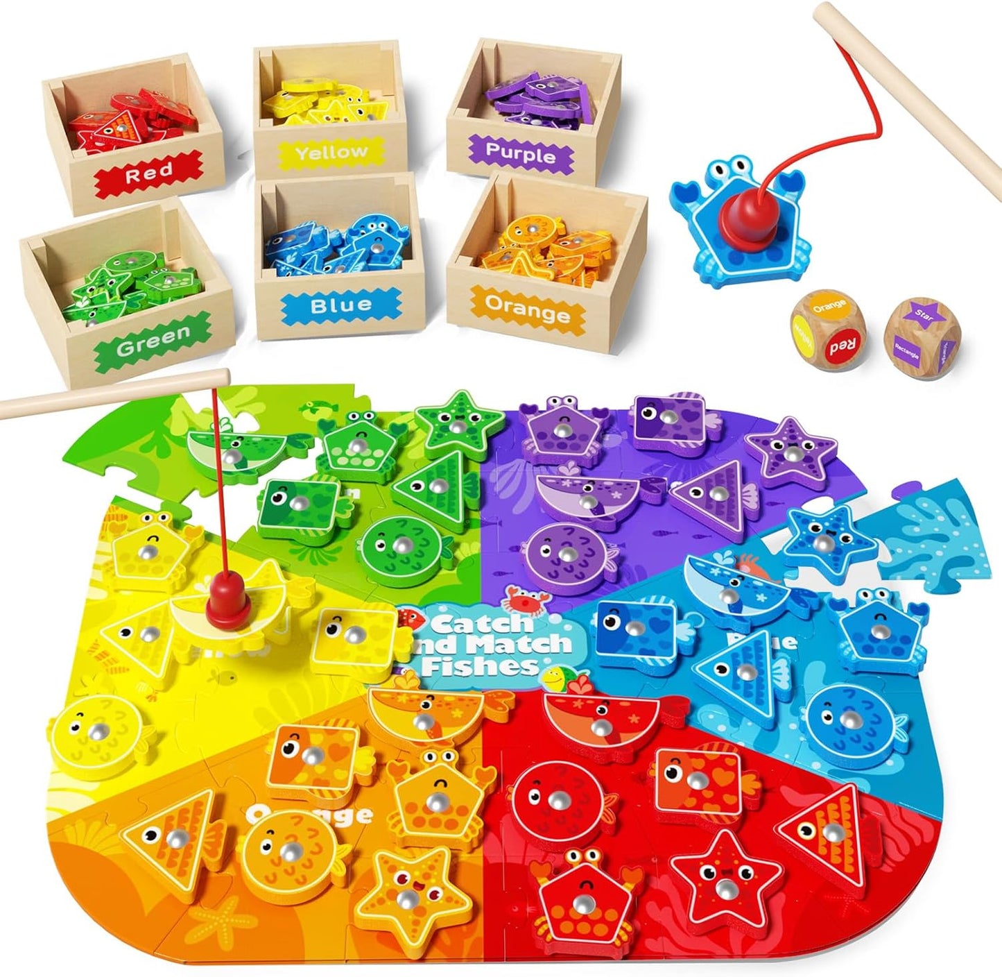 Geometric Sorting Colorus Fishing Game