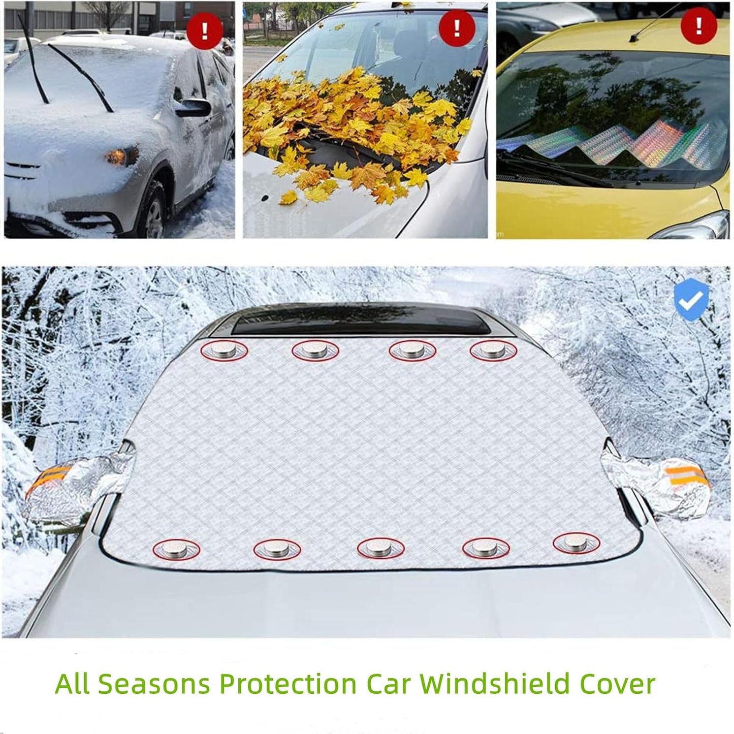 Multi-Purpose Magnetic Car Windshield Protector – All-Season Cover for Snow
