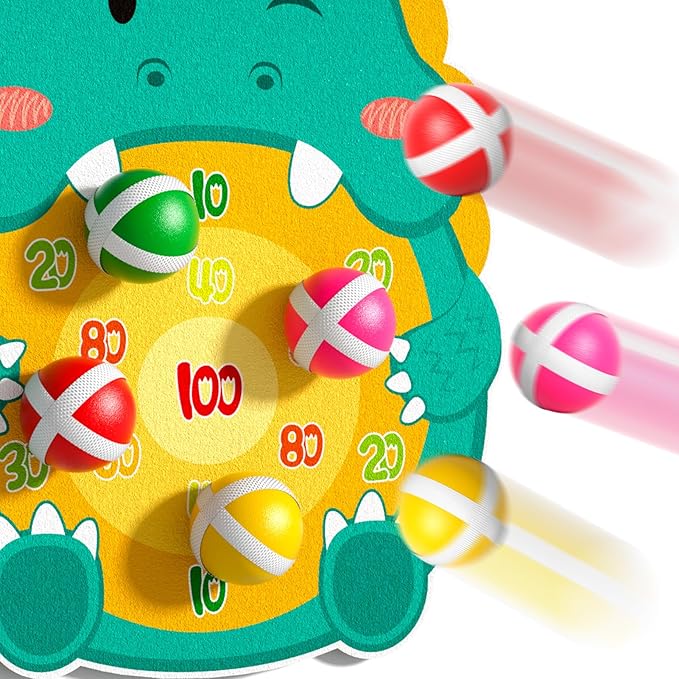 Outdoor Dinosaur Dart Shooting Game – For Kids Ages 3-7 | Dual Play Modes for Indoor & Outdoor Fun