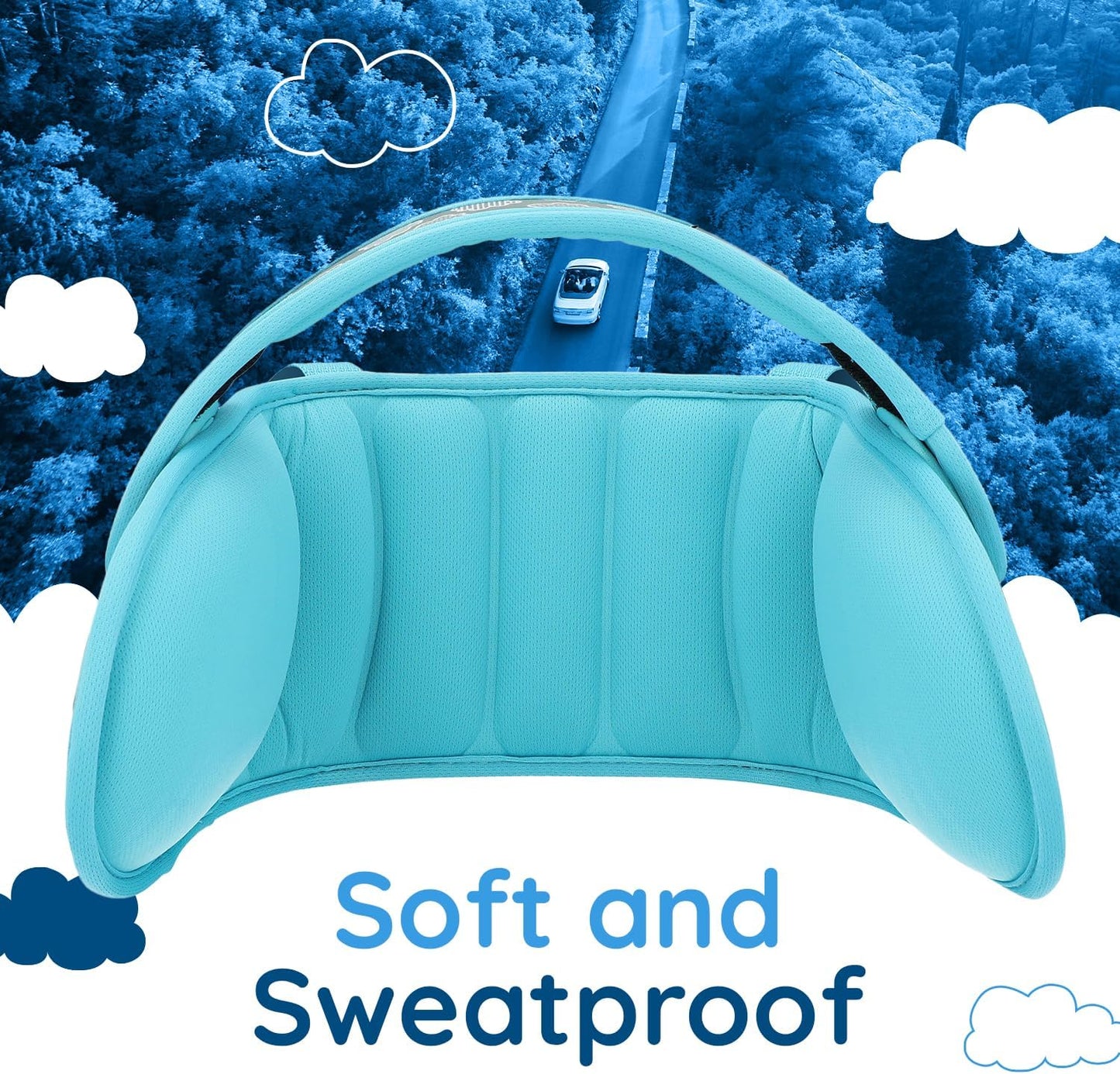 Child Head Strap for Car Seat – Adjustable Polyester Carseat Head Support for Toddlers