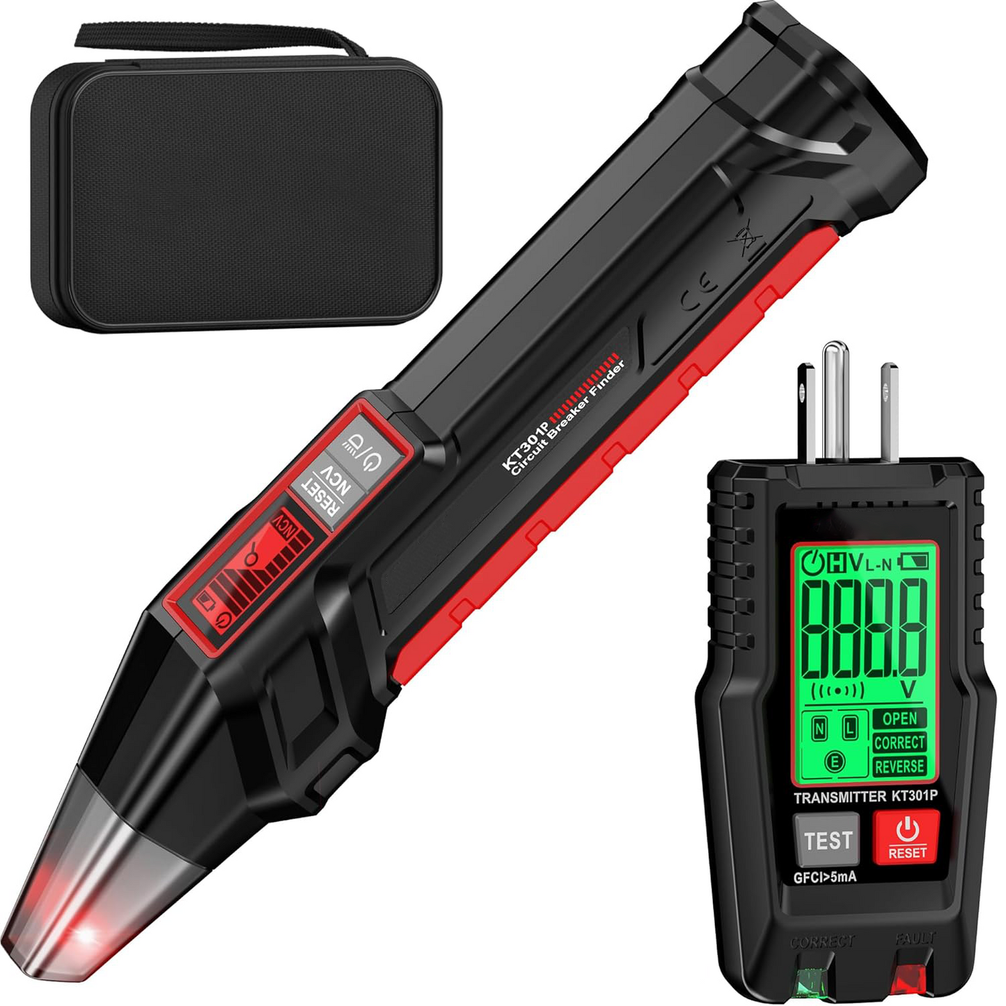 Circuit Breaker Finder – LCD Display, GFCI Tester, NCV Detection & Flashlight