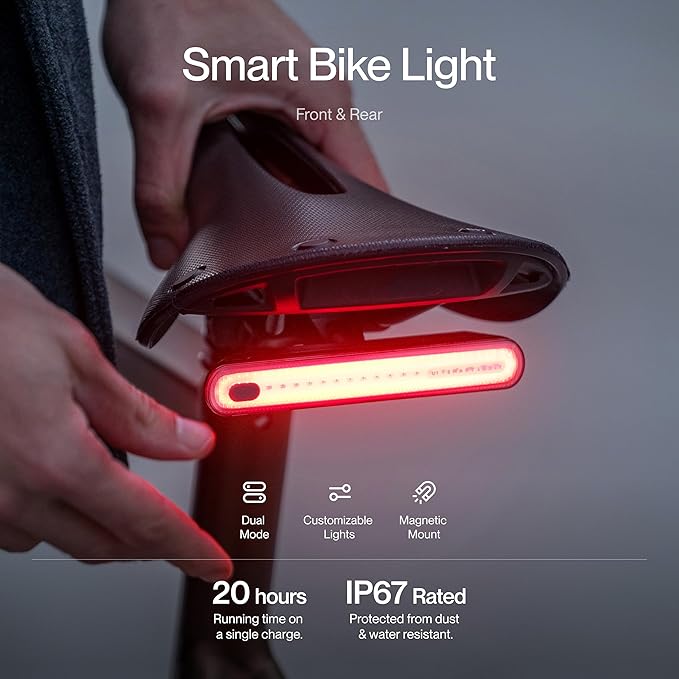 Smart Wireless LED Bike Lights – Front, Rear, Turn & Brake Compatible with App Control