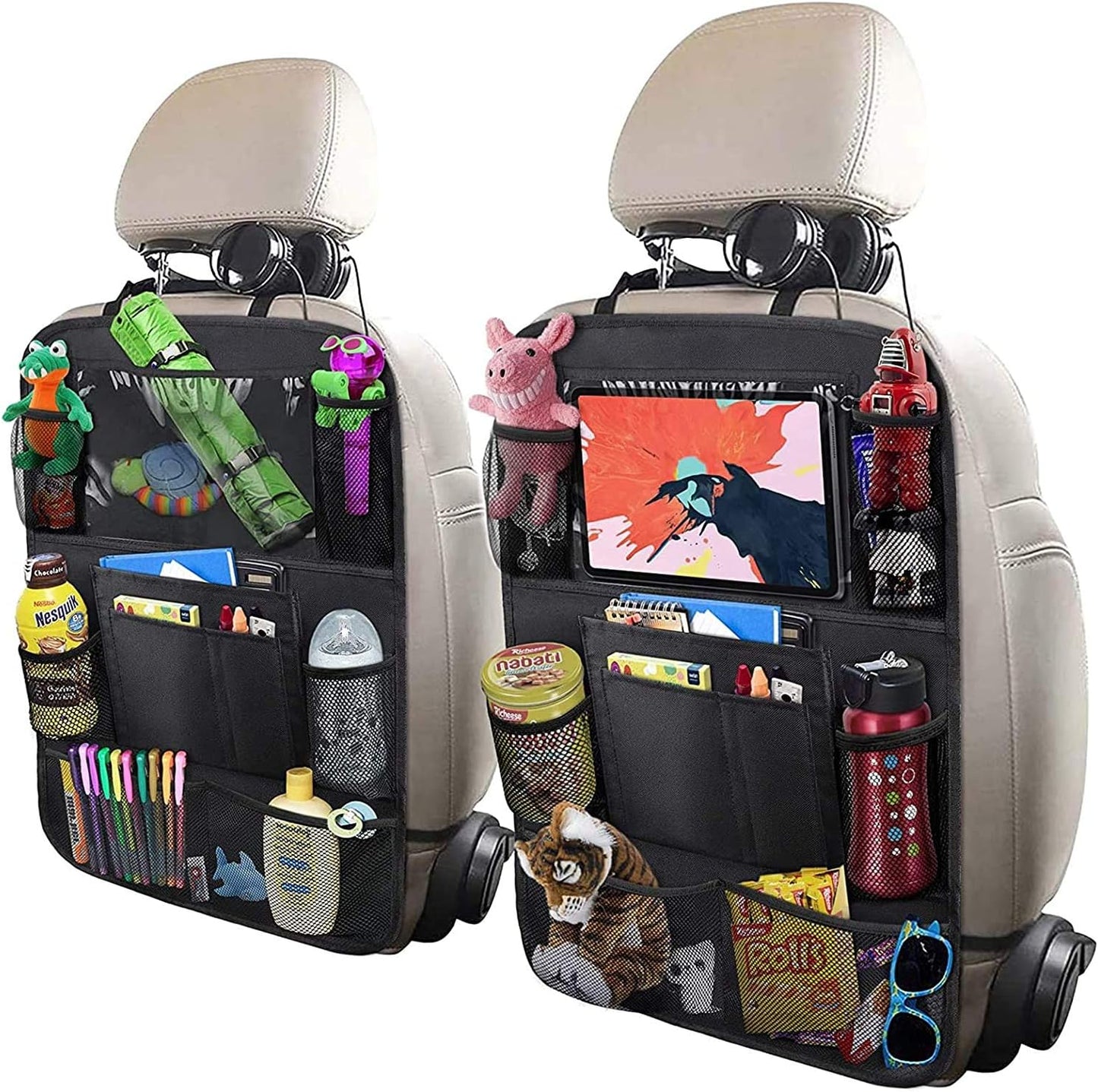 Multi-Functional Car Seat Back Organizer – Large Capacity Hanging Bag | Fits All Vehicles, Durable & Waterproof