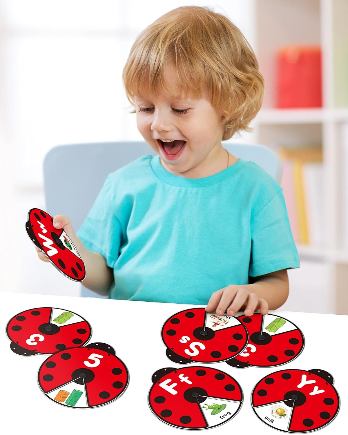 Montessori Alphabet & Number Learning Toy – Ladybug Game