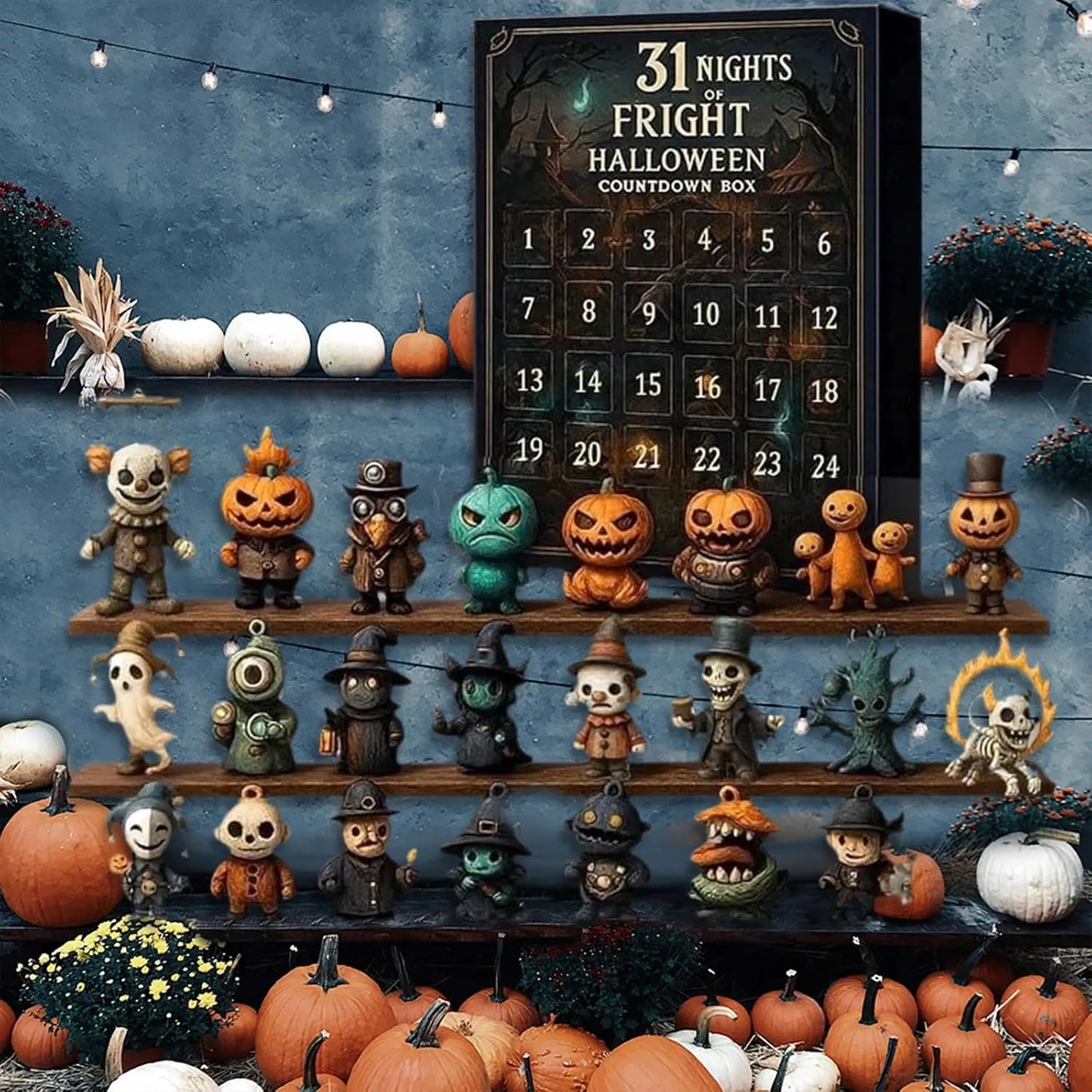 31 Nights of Fright – Halloween Countdown Box with Mini Figures