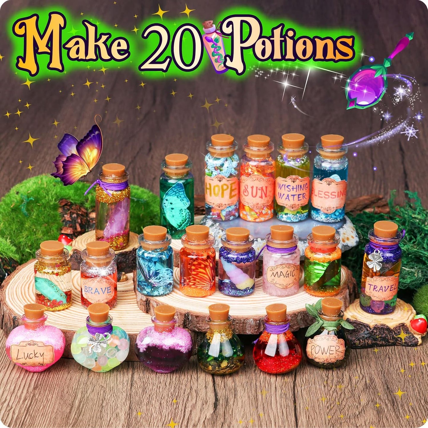 Fairy Potion Making Kit – 20 Magical Potions with Crystals & Enchanted Accessories
