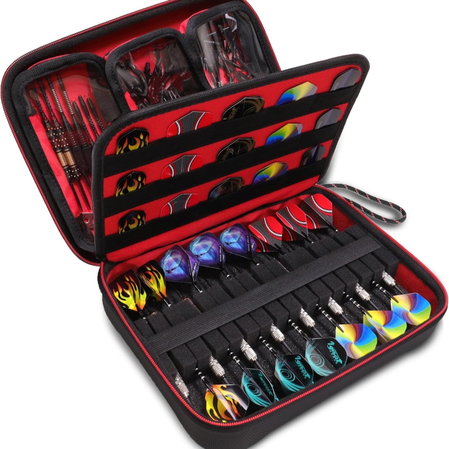 XL Semi-Hard Shell Dart Case – Protective Storage for 15-Piece Dart Set & Accessories