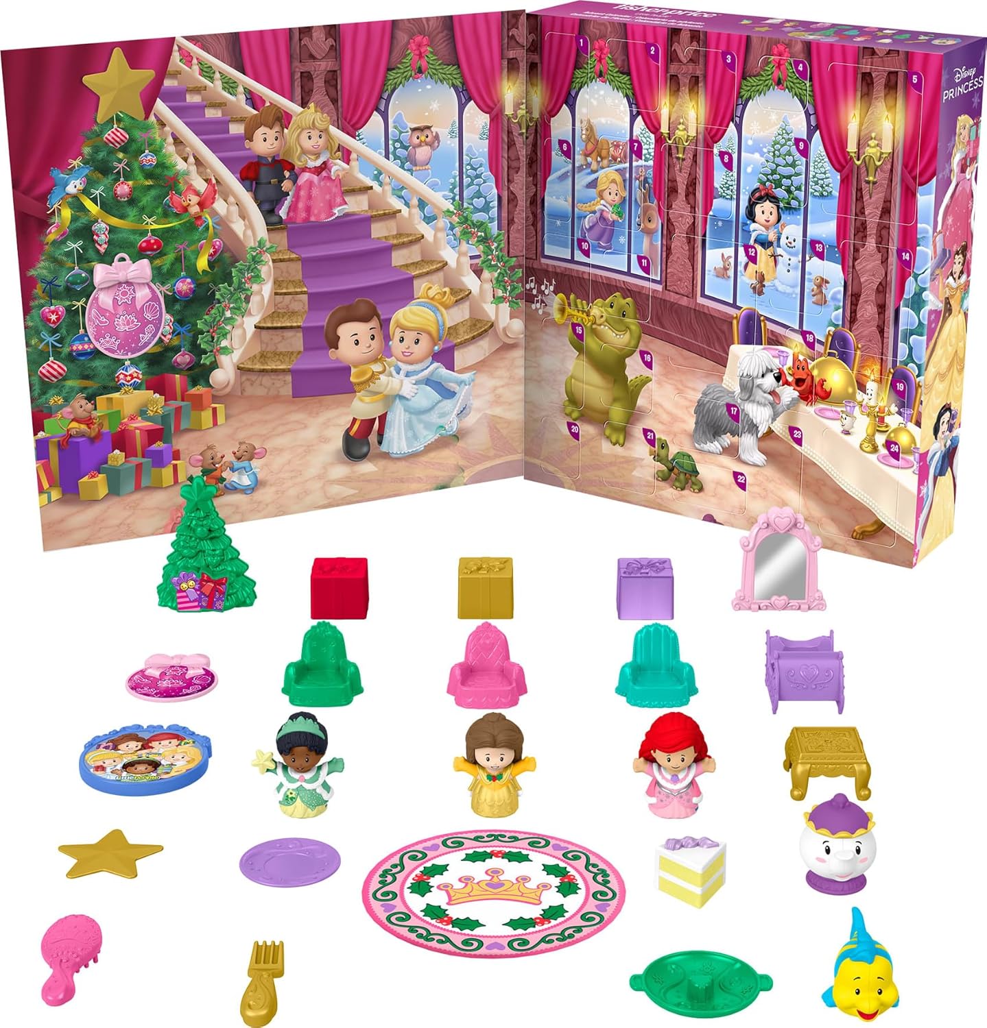 Disney Princess Advent Calendar – 24 Figures & Accessories | Pretend Play Toys for Toddlers 18 Months+