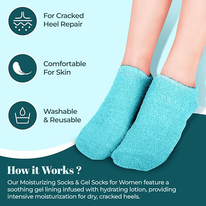 Moisturizing Socks - Gel Silicone Aloe Spa Socks