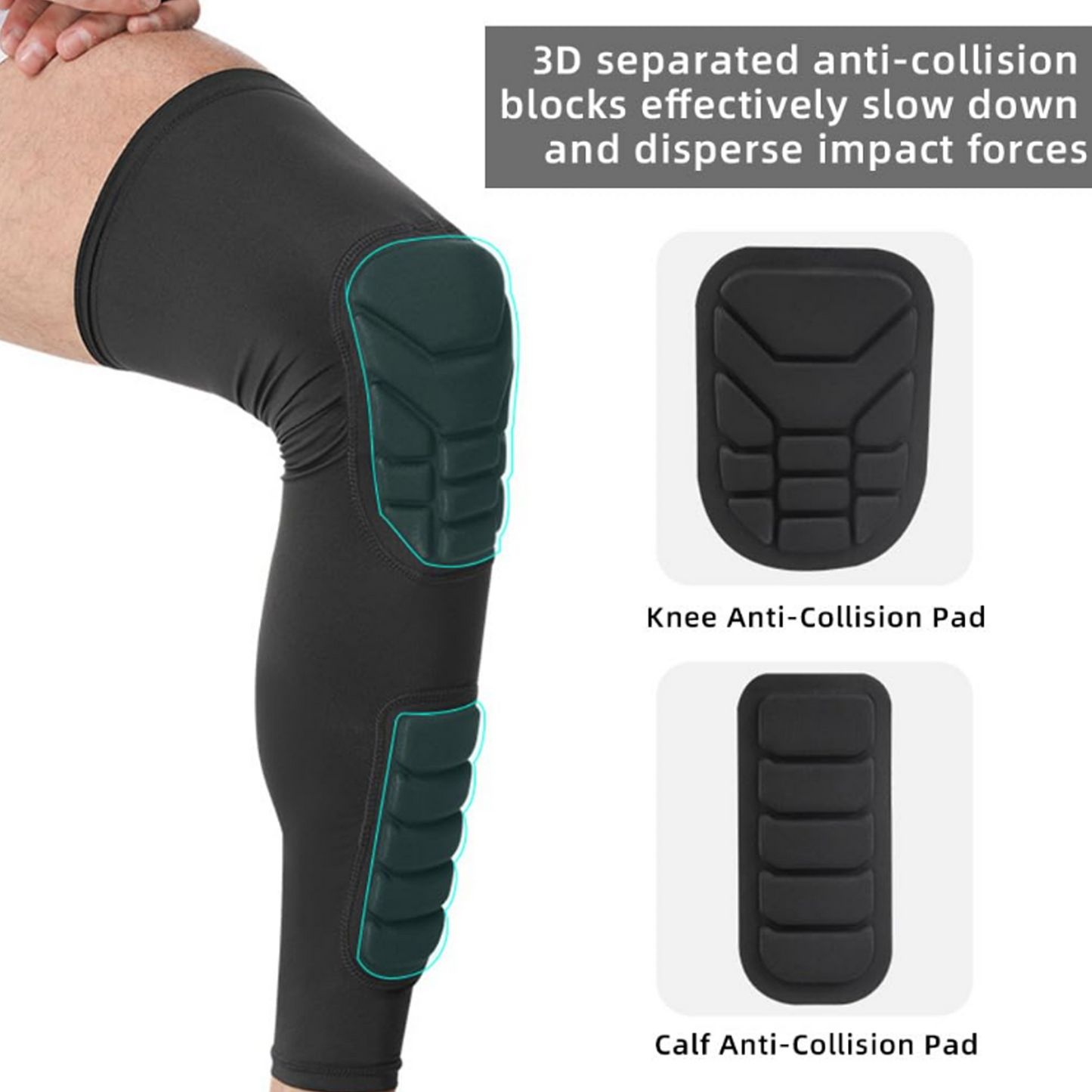 Padded Compression Shin and Knee Sleeve