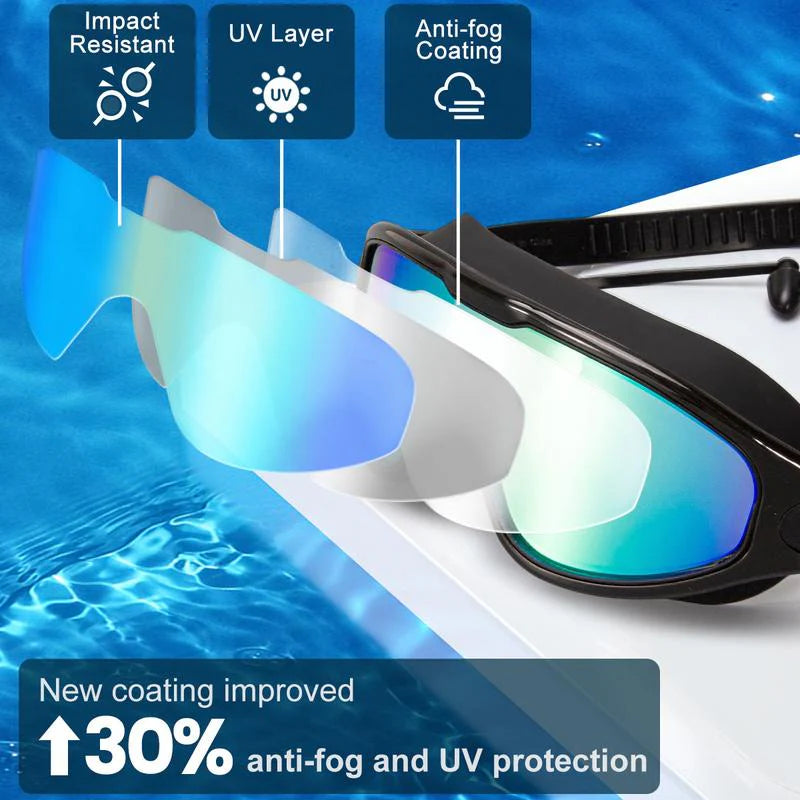 Men’s & Women’s Youth Leakproof Swimming Goggles – Wide Vision, Anti-Fog & Comfortable Fit