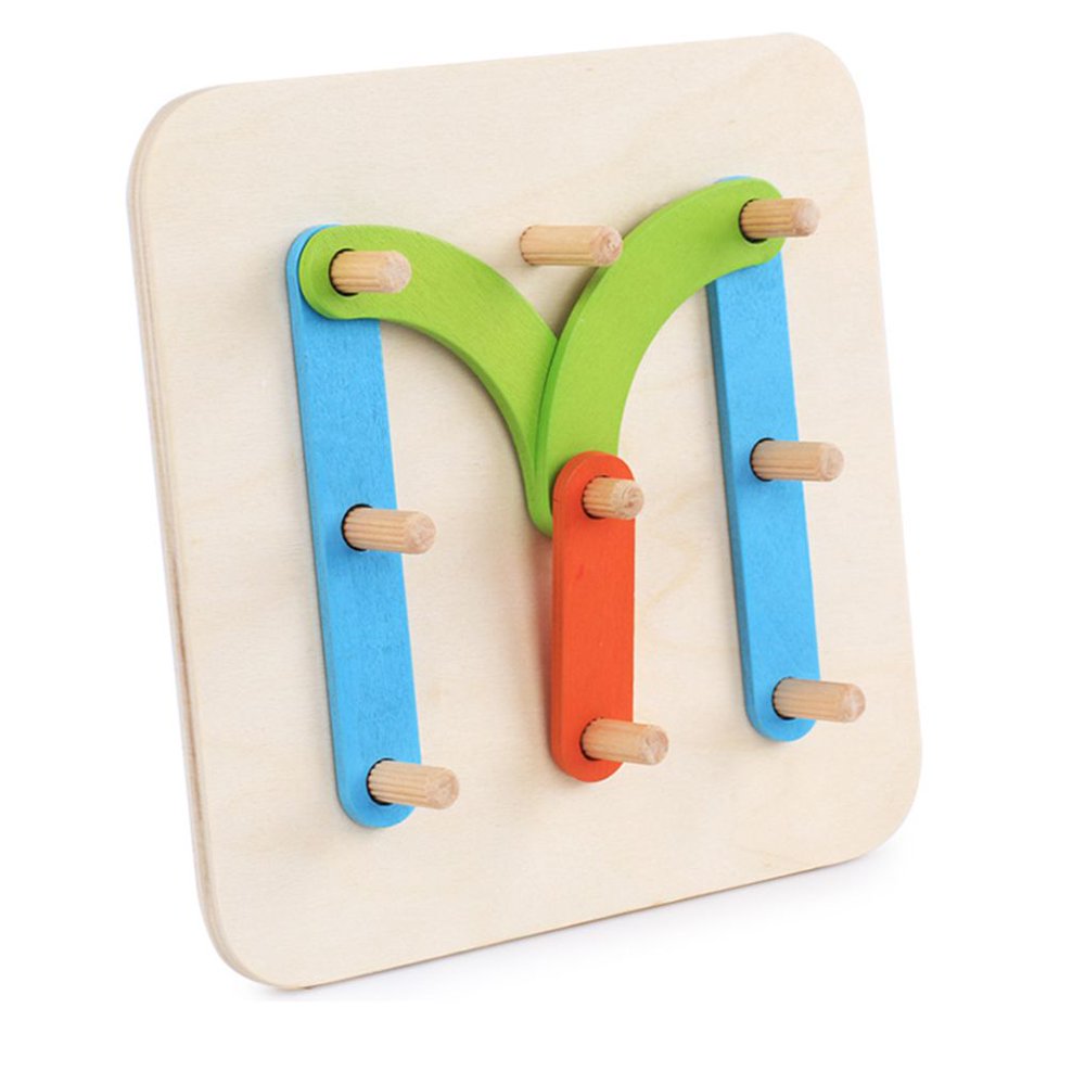 Wooden Alphabet & Number Sorting Puzzle – Educational Stacking Blocks for Kids