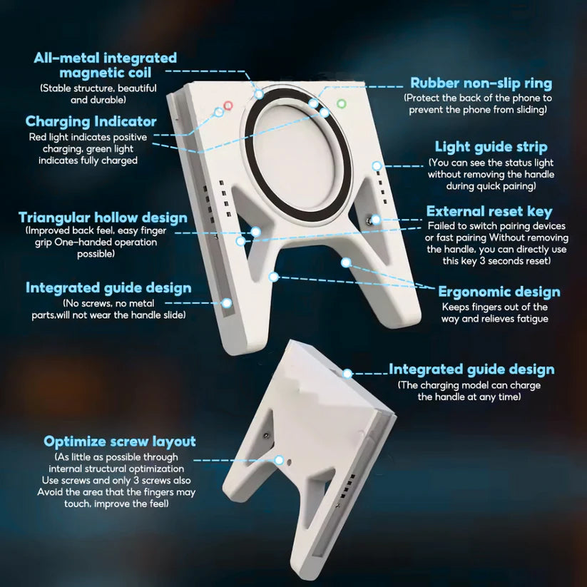 Mobile Game Controller Mount – Joy-Con Grip Holder for iPhone | Portable Handheld Gaming Accessory