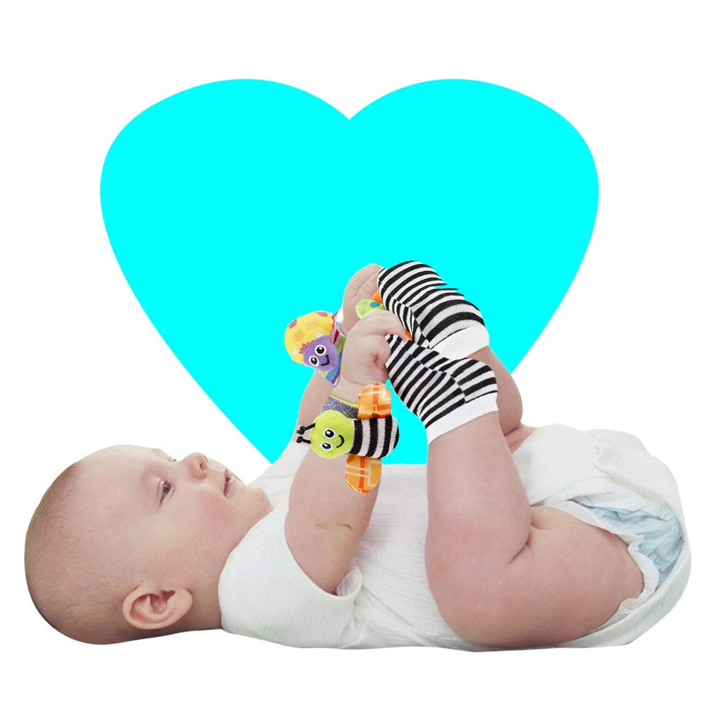 Baby Rattle Socks & Wrist Rattles – Developmental Sensory Toys for Infants