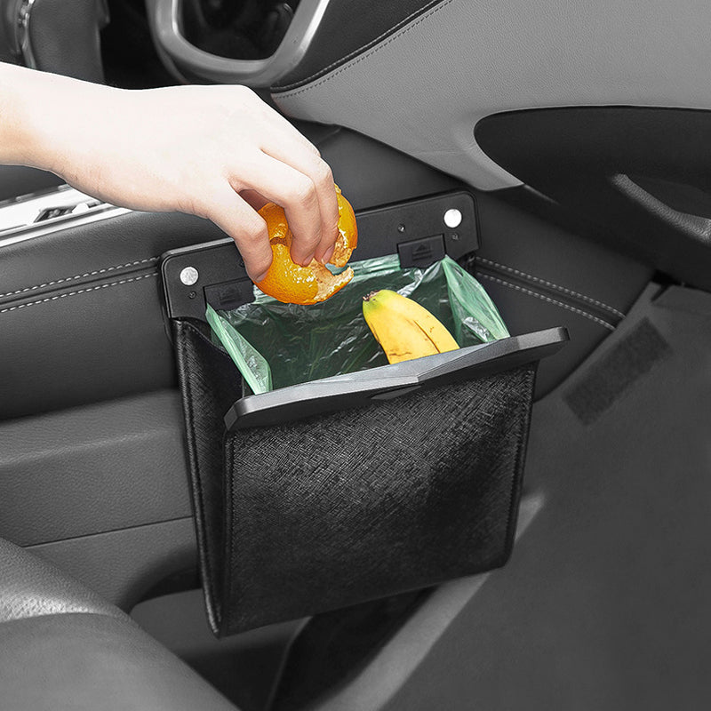Waterproof Leather Car Trash Bin – Keep Your Vehicle Clean and Organized