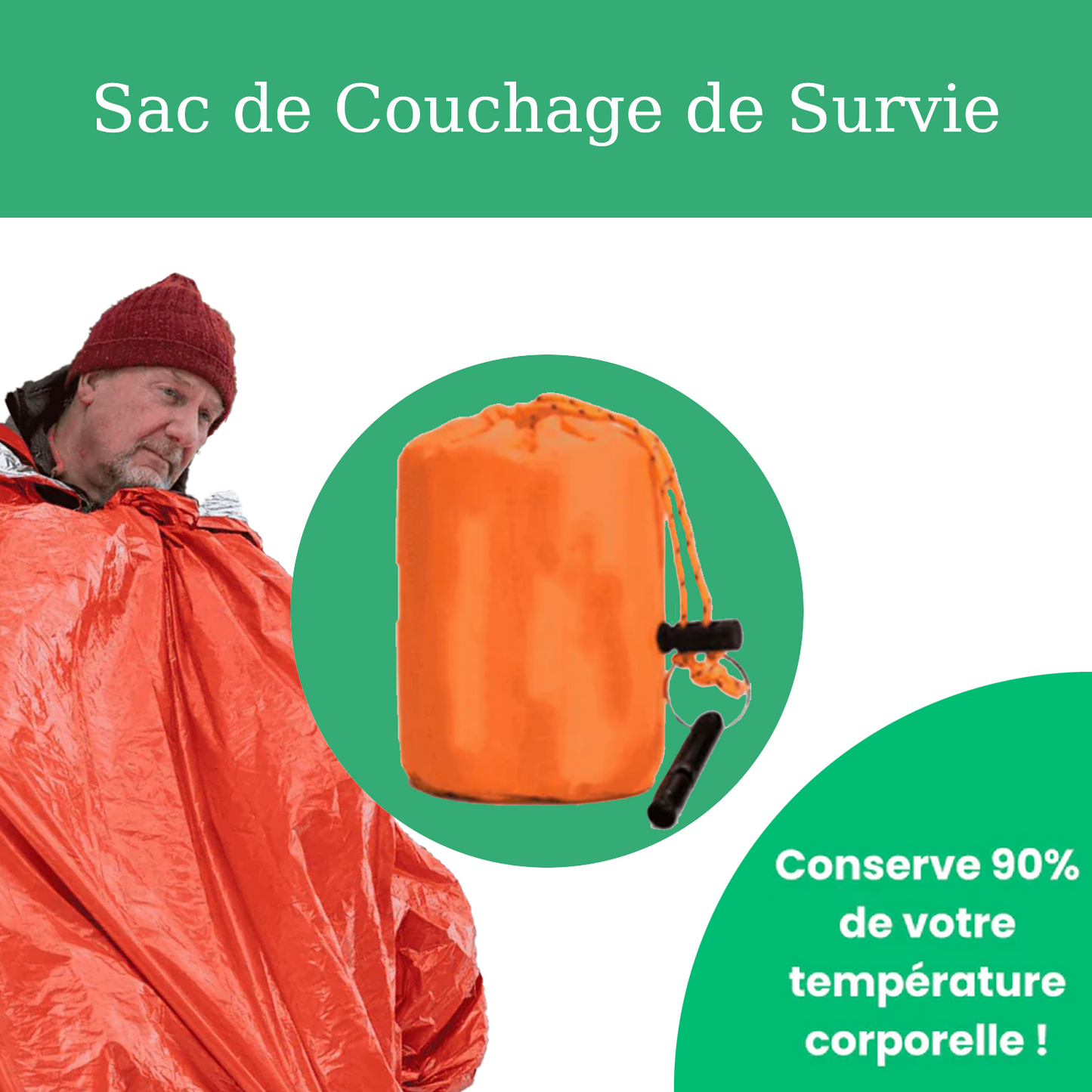 Sac de Couchage de Survie