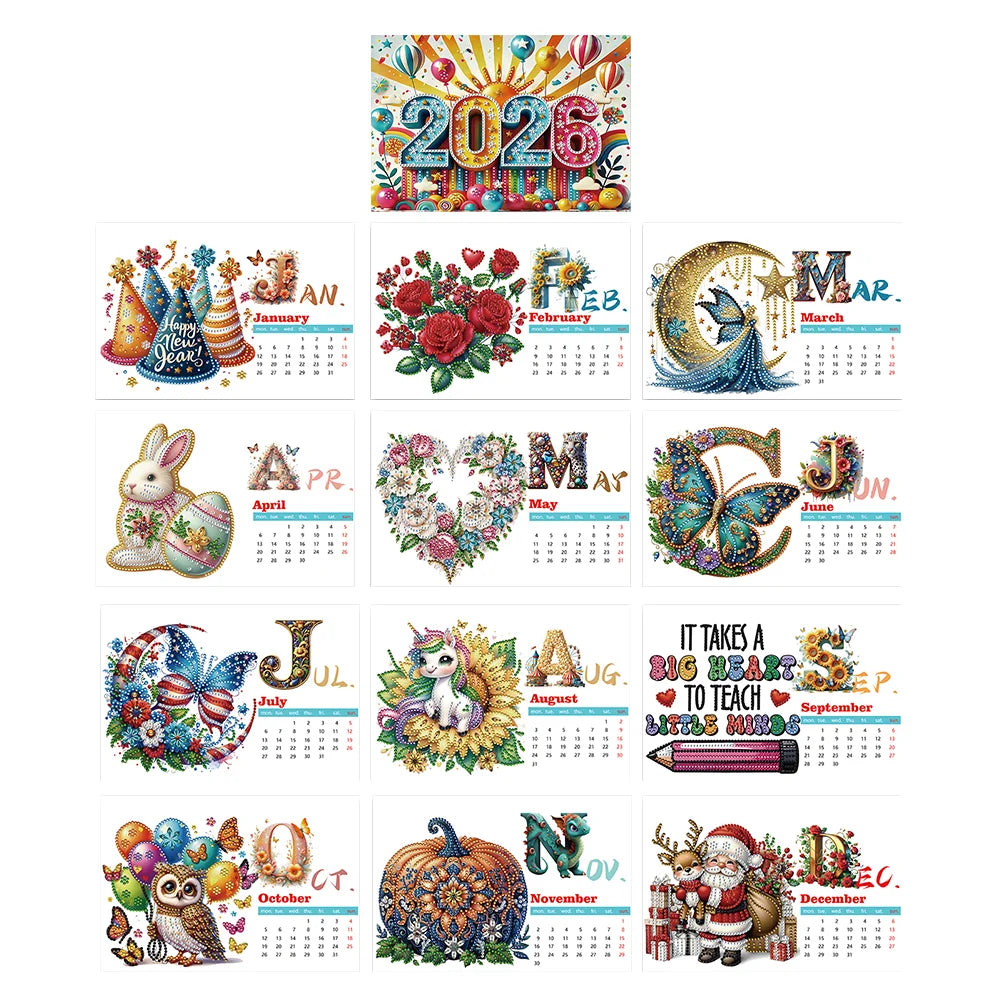 Diamond Painting Calendar Set – Sparkling DIY Craft Kit
