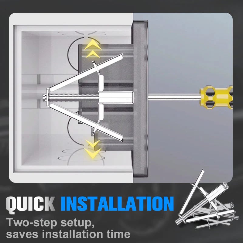 Concealed Junction Box Repair Device – Fast &amp; Secure Installation in Just 2 Steps