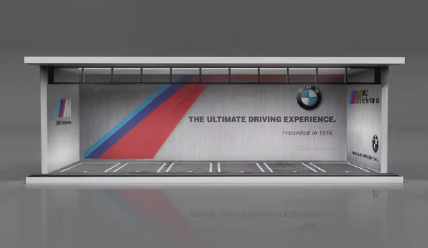 1/64 3D Parking Garage Model – LED Light Display Scene for Car Collectibles