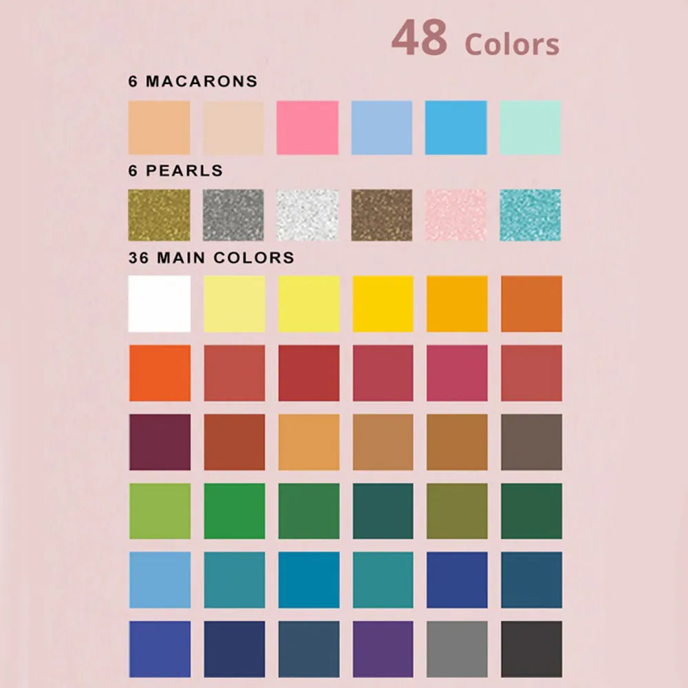 Watercolor Paint Set – 36/48/60 Colors Portable Washable Travel Kit